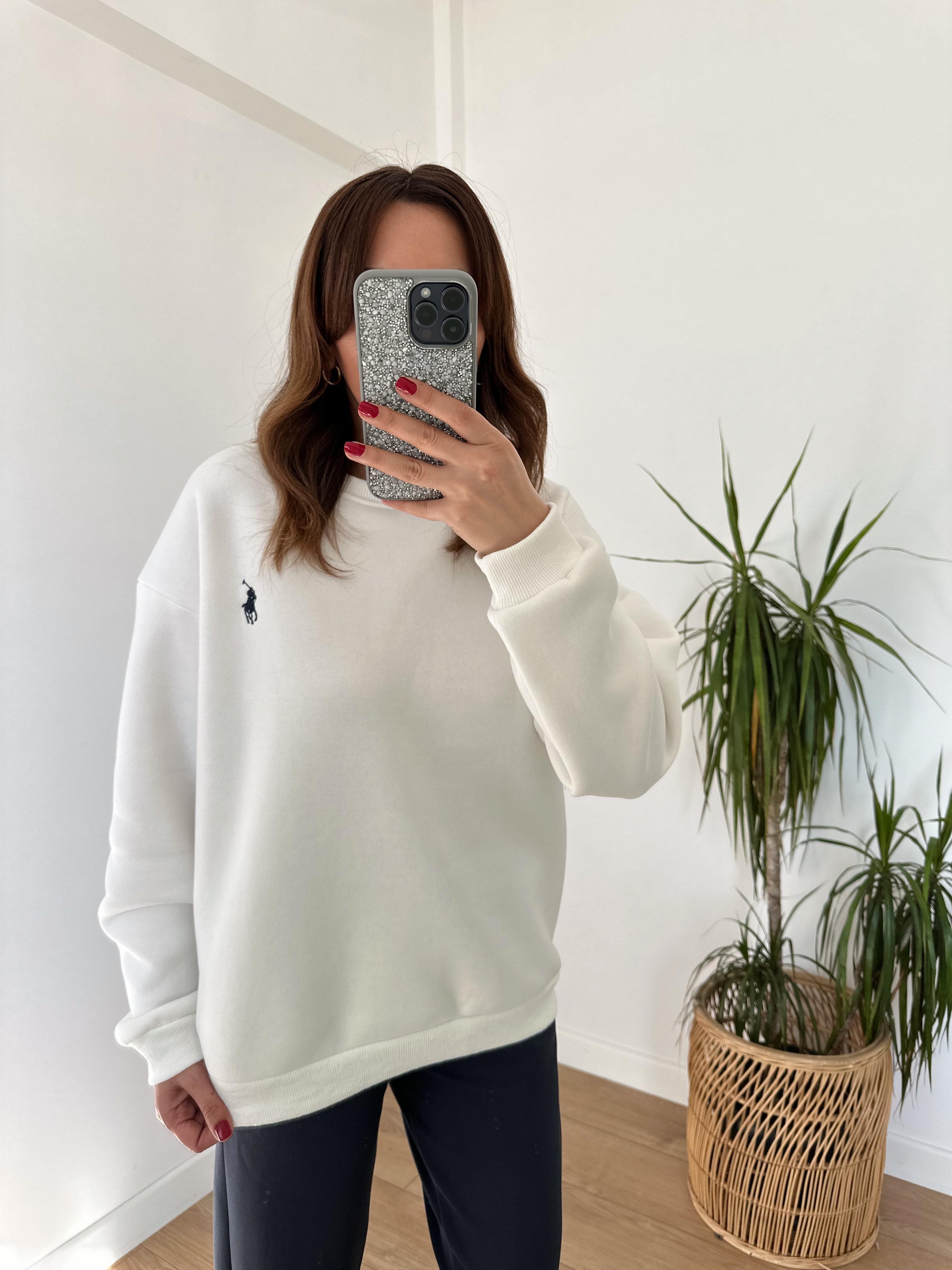 RL ŞARDONLU BEYAZ SALAŞ  SWEAT