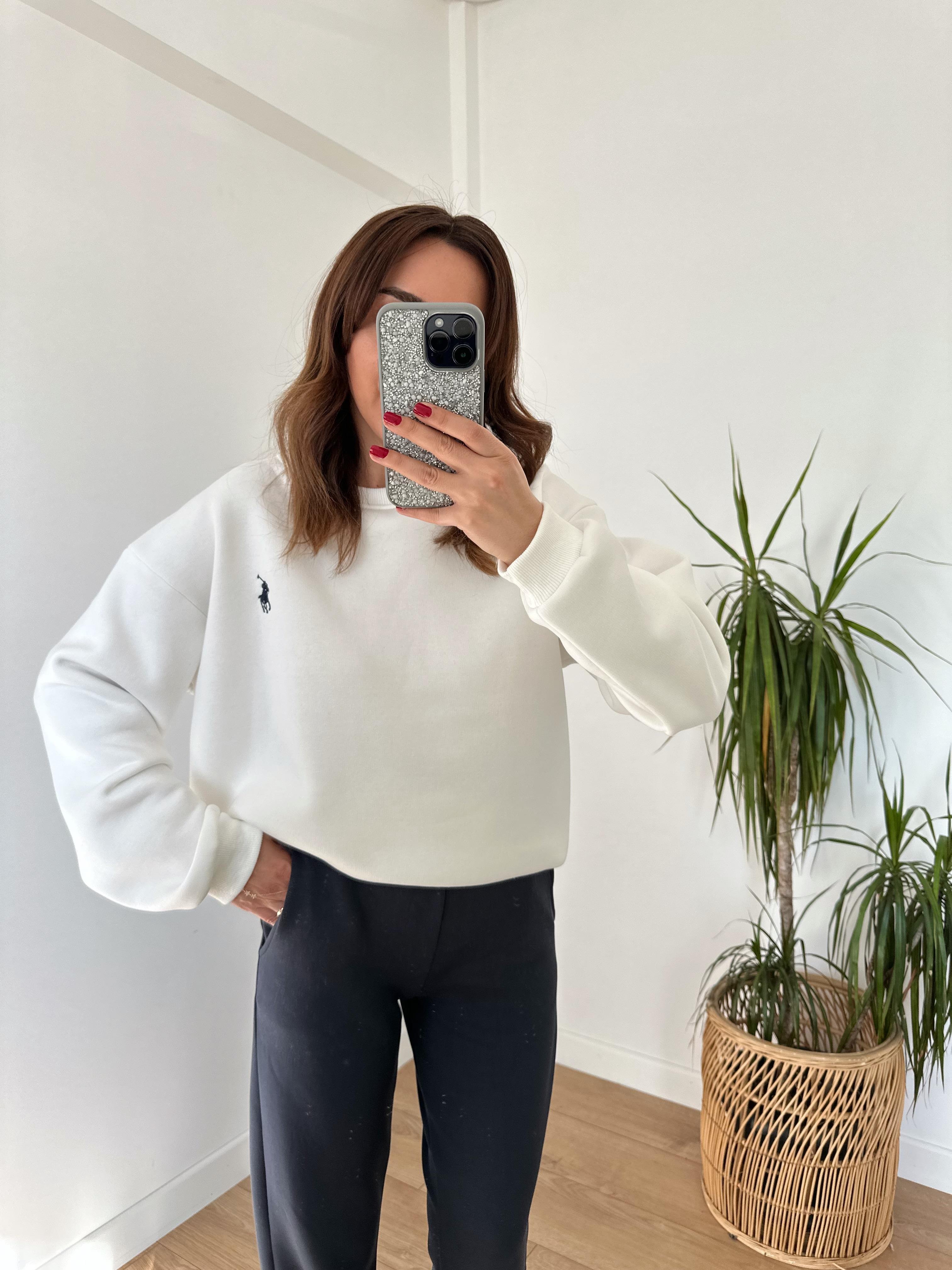 RL ŞARDONLU BEYAZ SALAŞ  SWEAT