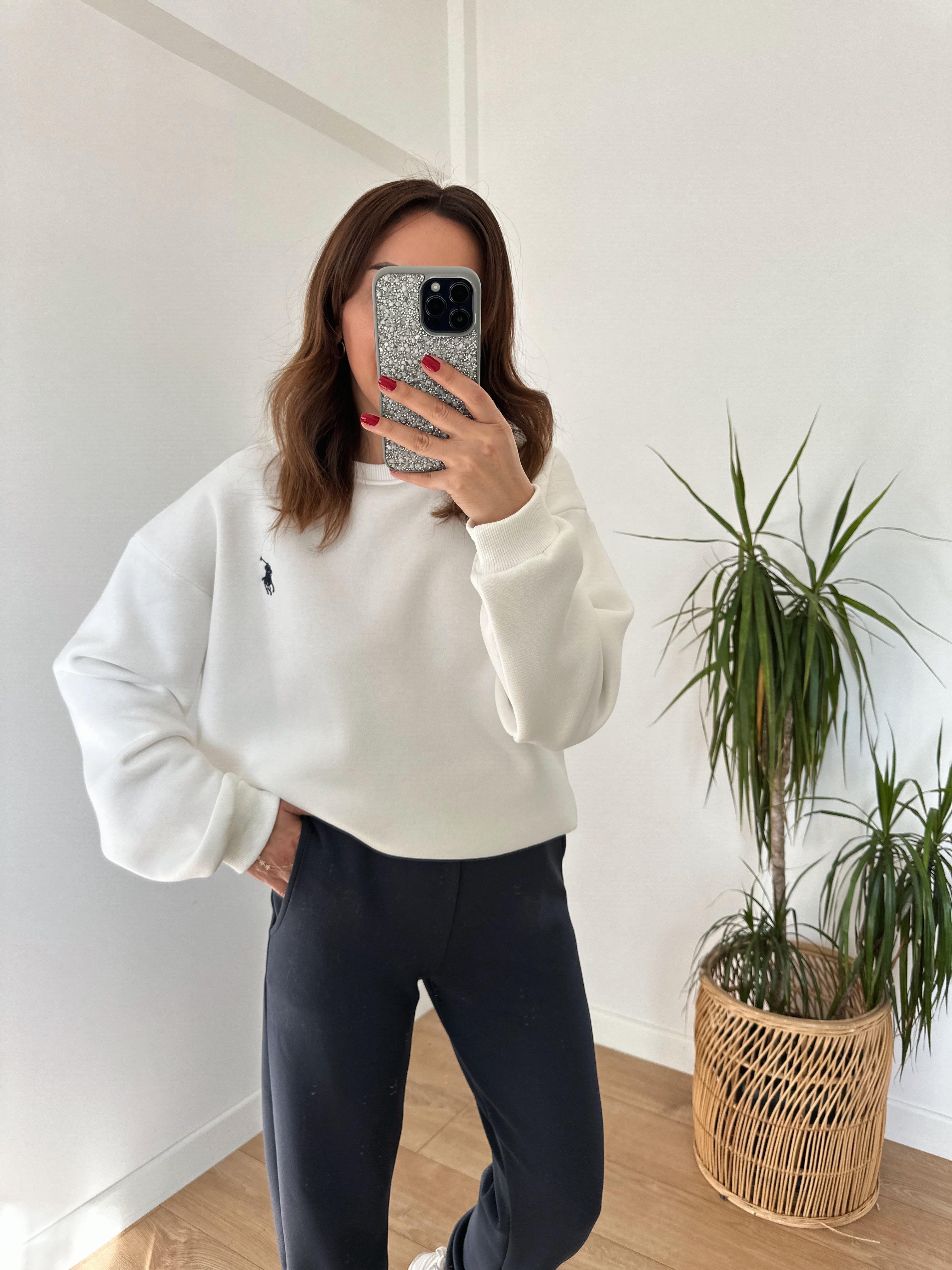 RL ŞARDONLU BEYAZ SALAŞ  SWEAT