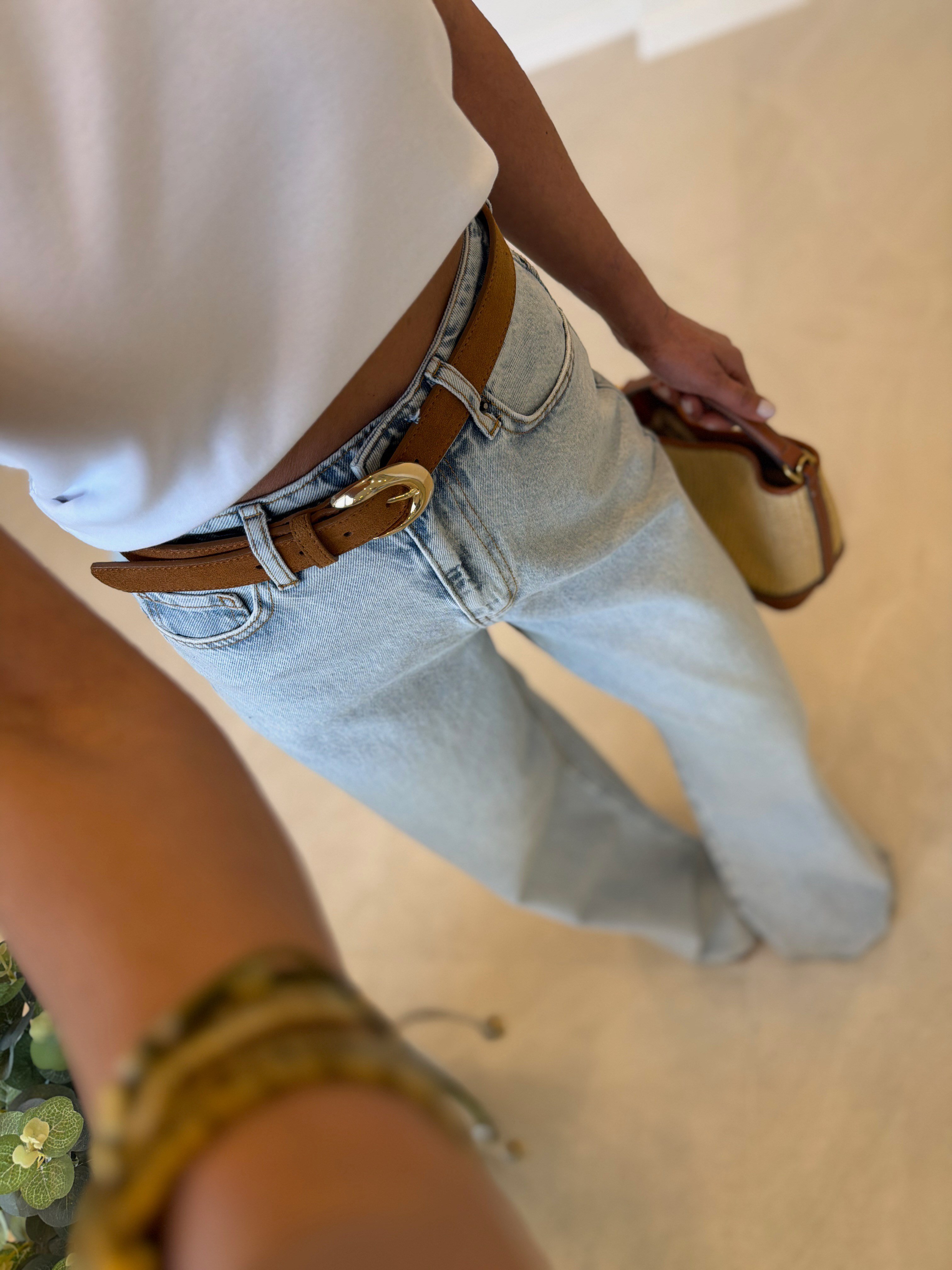 RM1011 Açık Mavi Kar Yıkama Wide Leg Jean