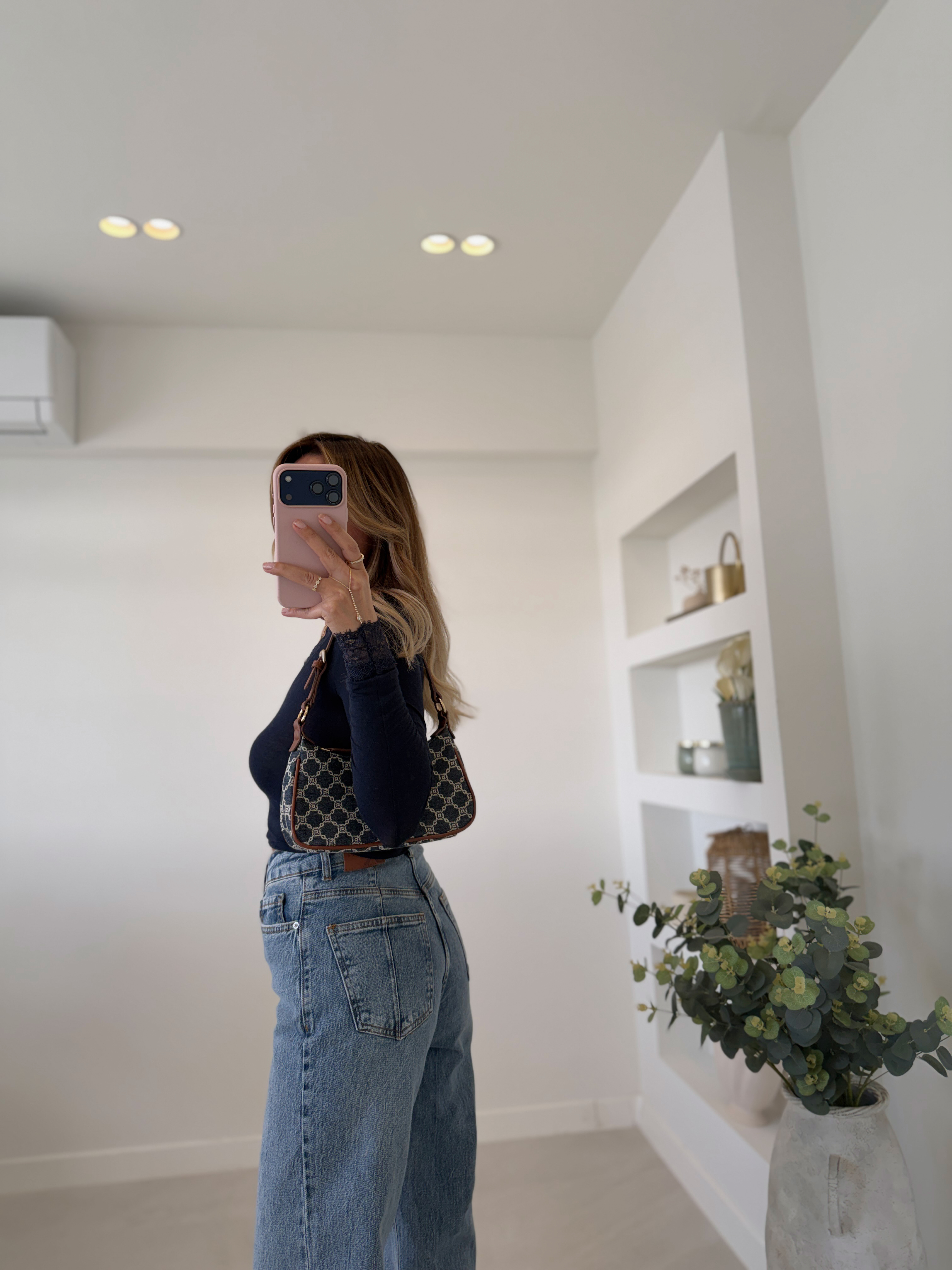 RM1029 Açık Mavi Kar Yıkama Wide Leg Jean
