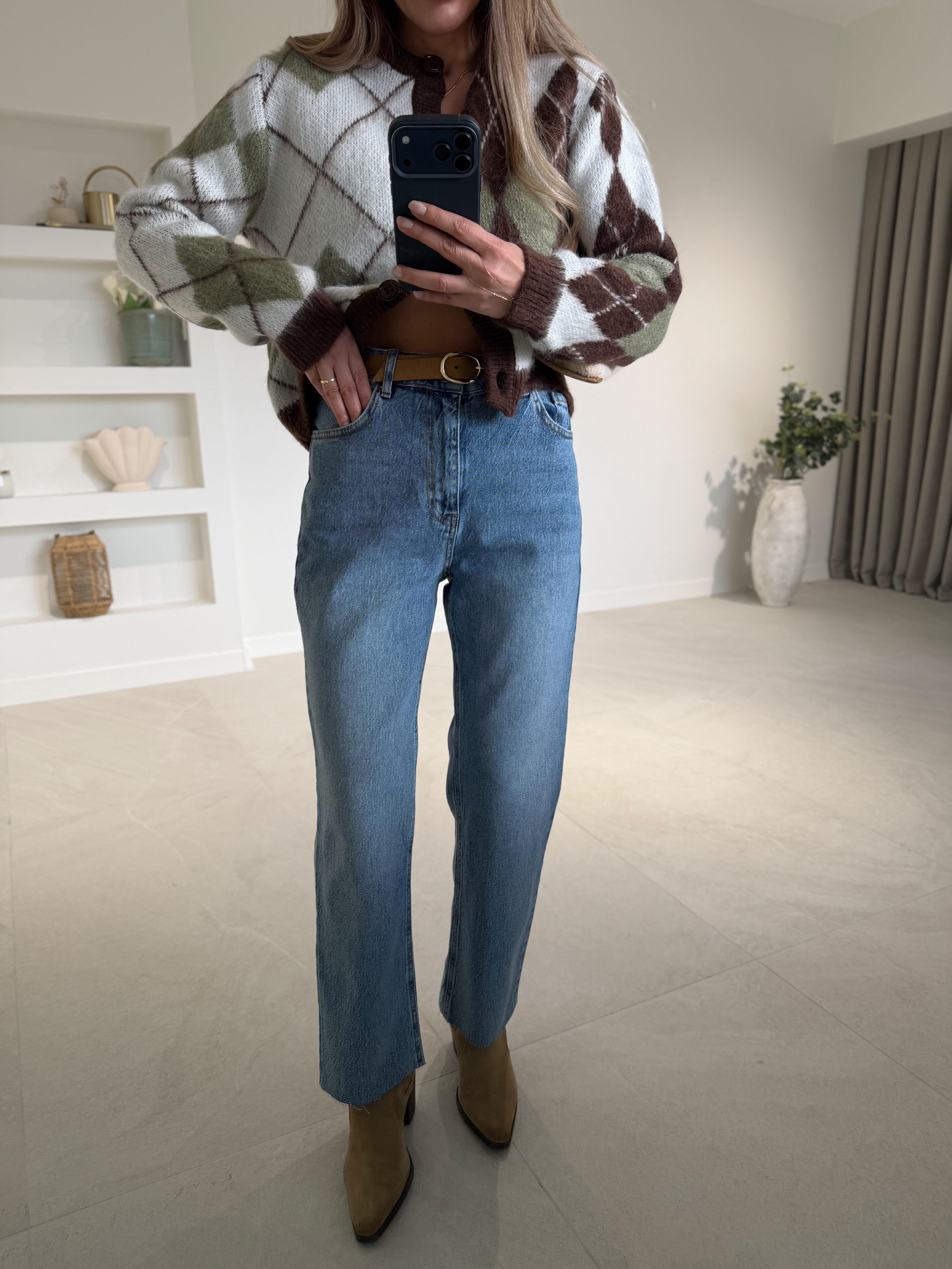 RM2004 Açık Mavi Kar Yıkama Straight Kemerli Jean