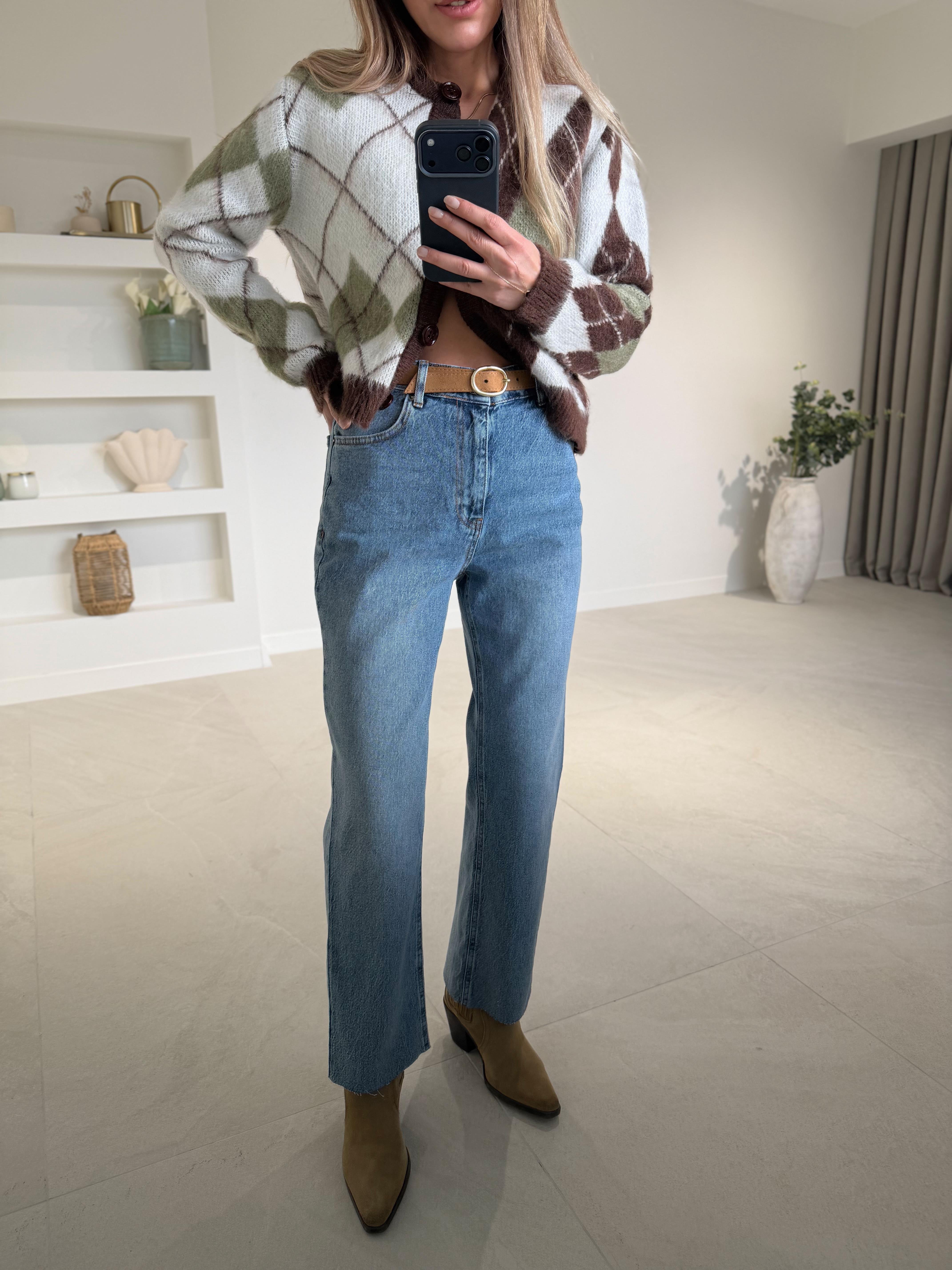 RM2004 Açık Mavi Kar Yıkama Straight Kemerli Jean