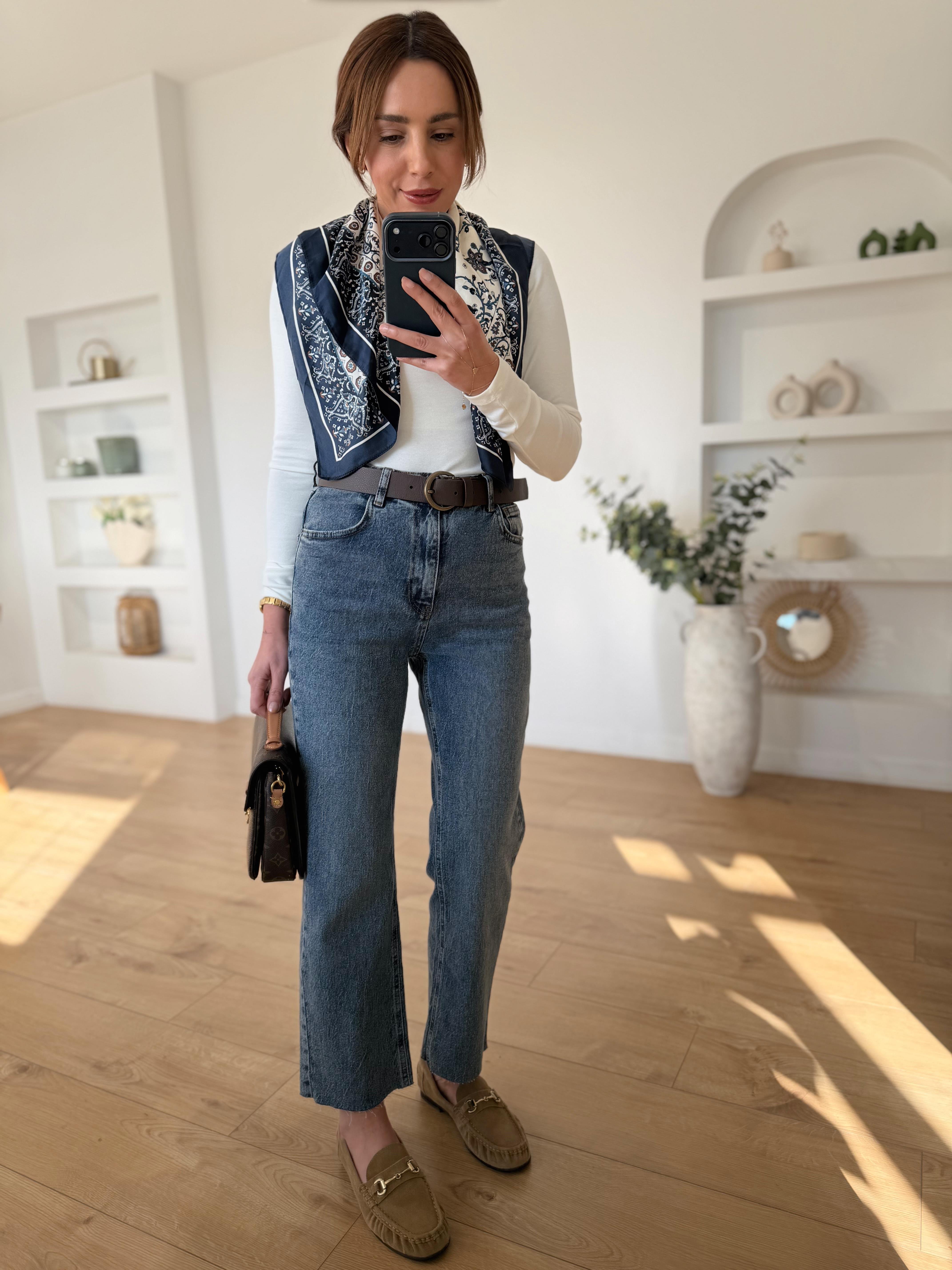 RM2004 Mavi Kar Yıkama Straight Jean
