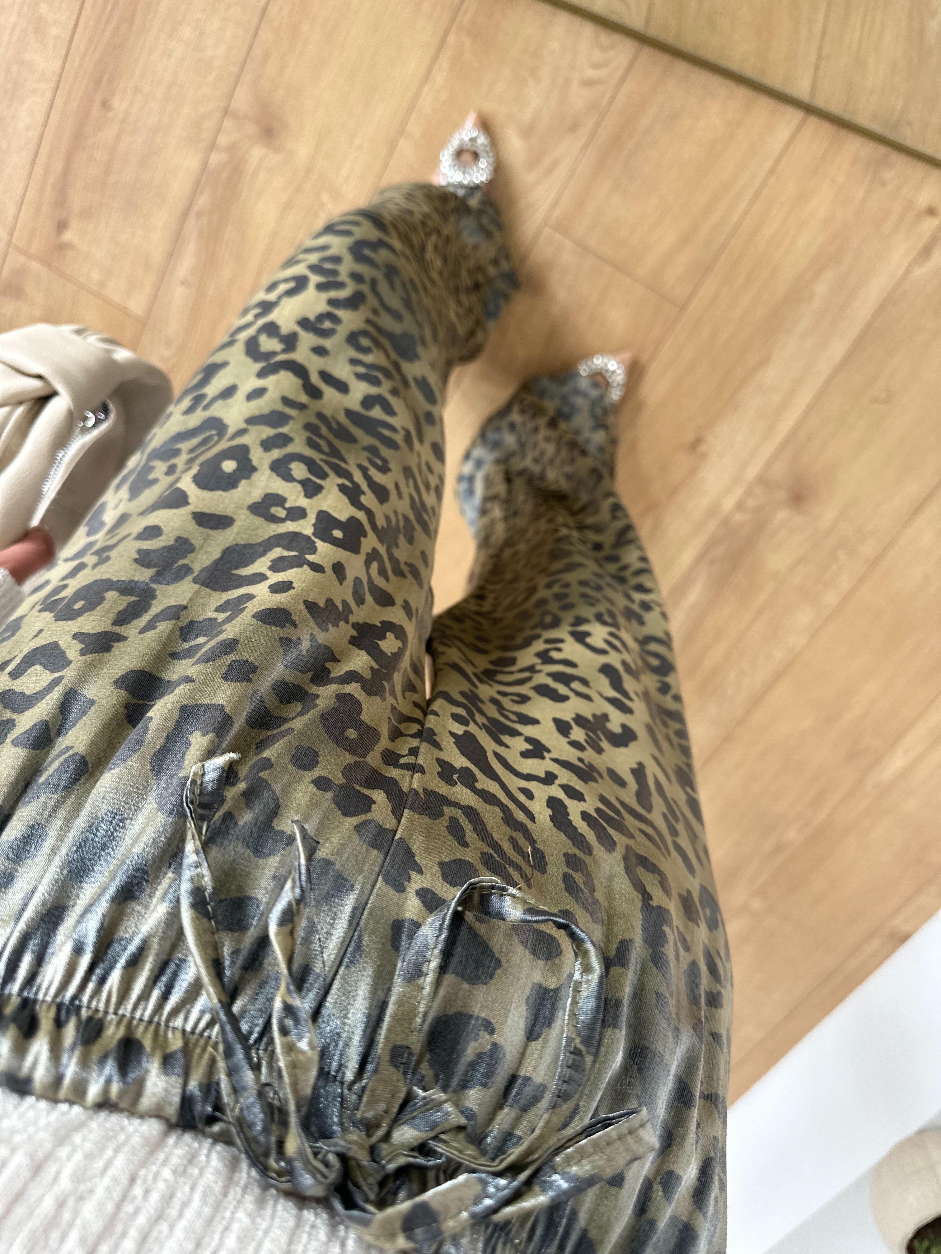 SARAH HAKİ LEOPAR PANTOLON