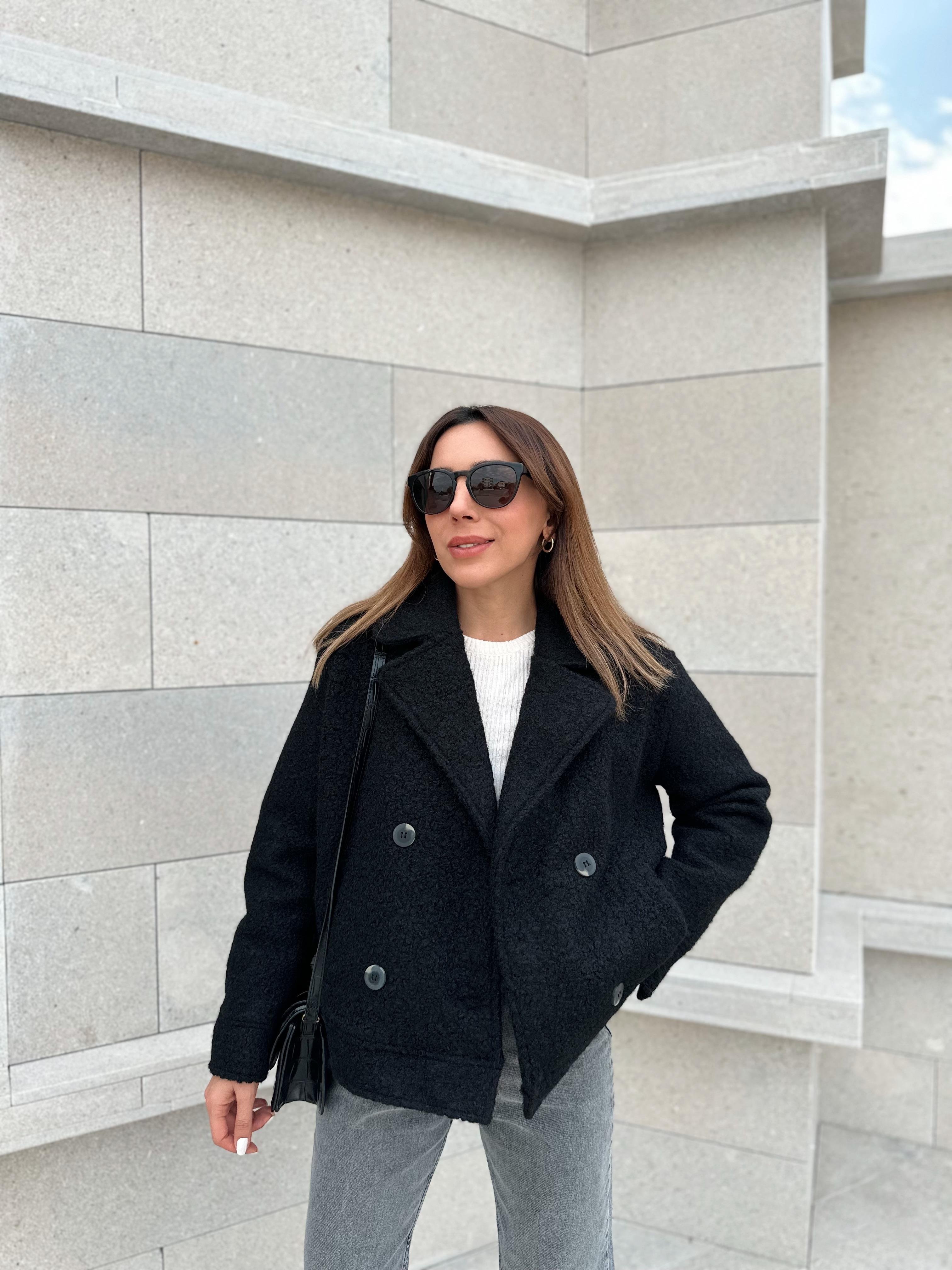 SİYAH ASTARLI KALIN BUKLET KABAN