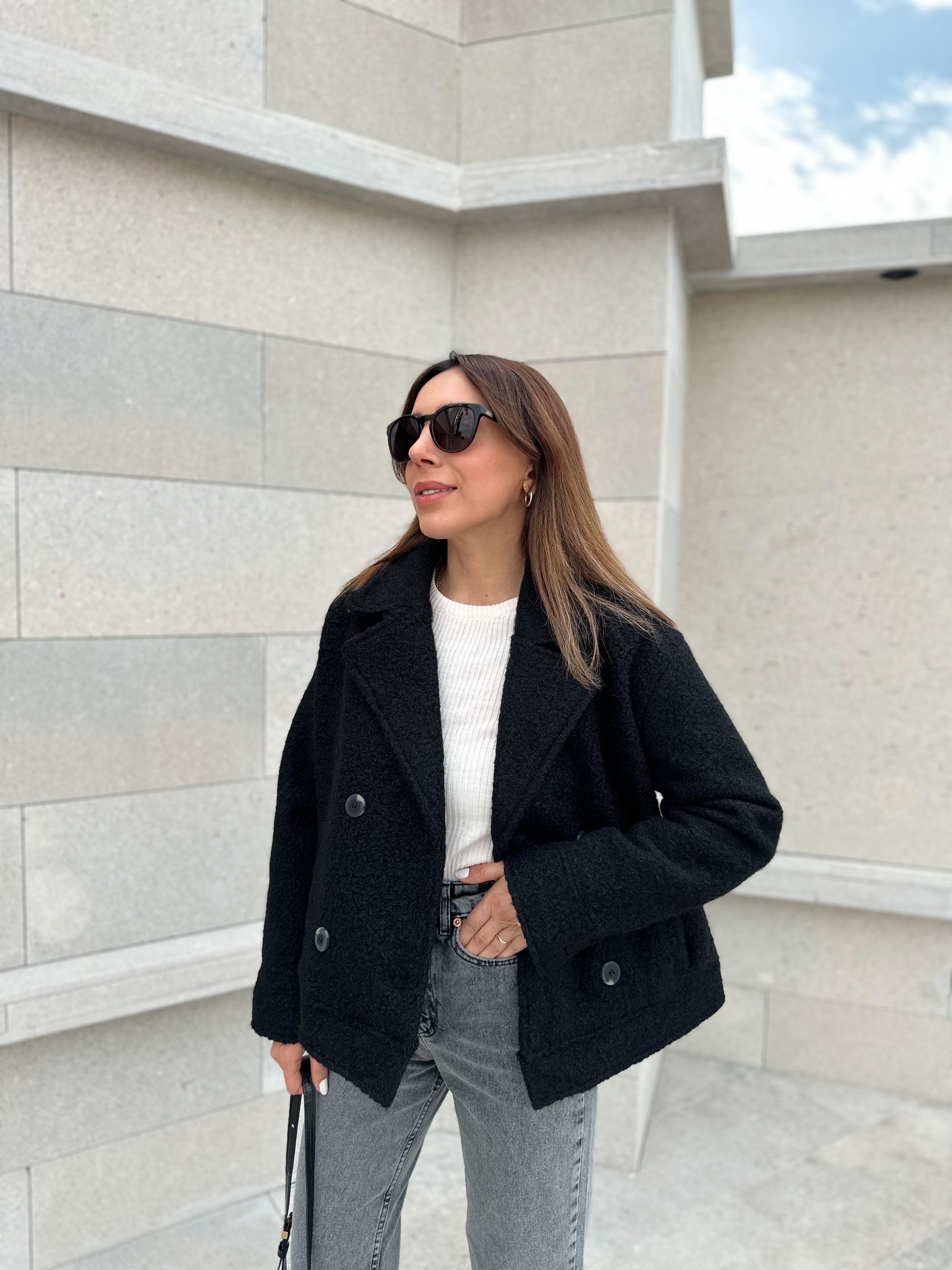 SİYAH ASTARLI KALIN BUKLET KABAN