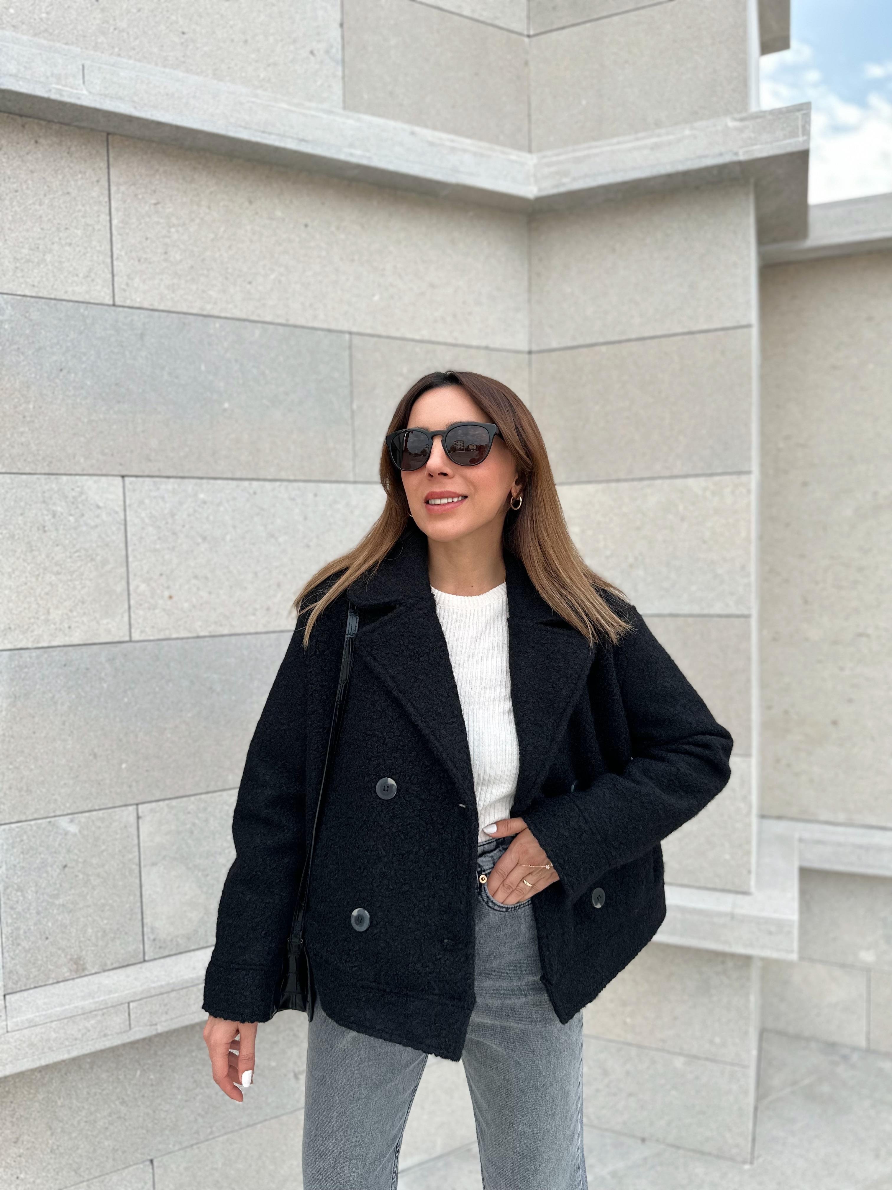 SİYAH ASTARLI KALIN BUKLET KABAN