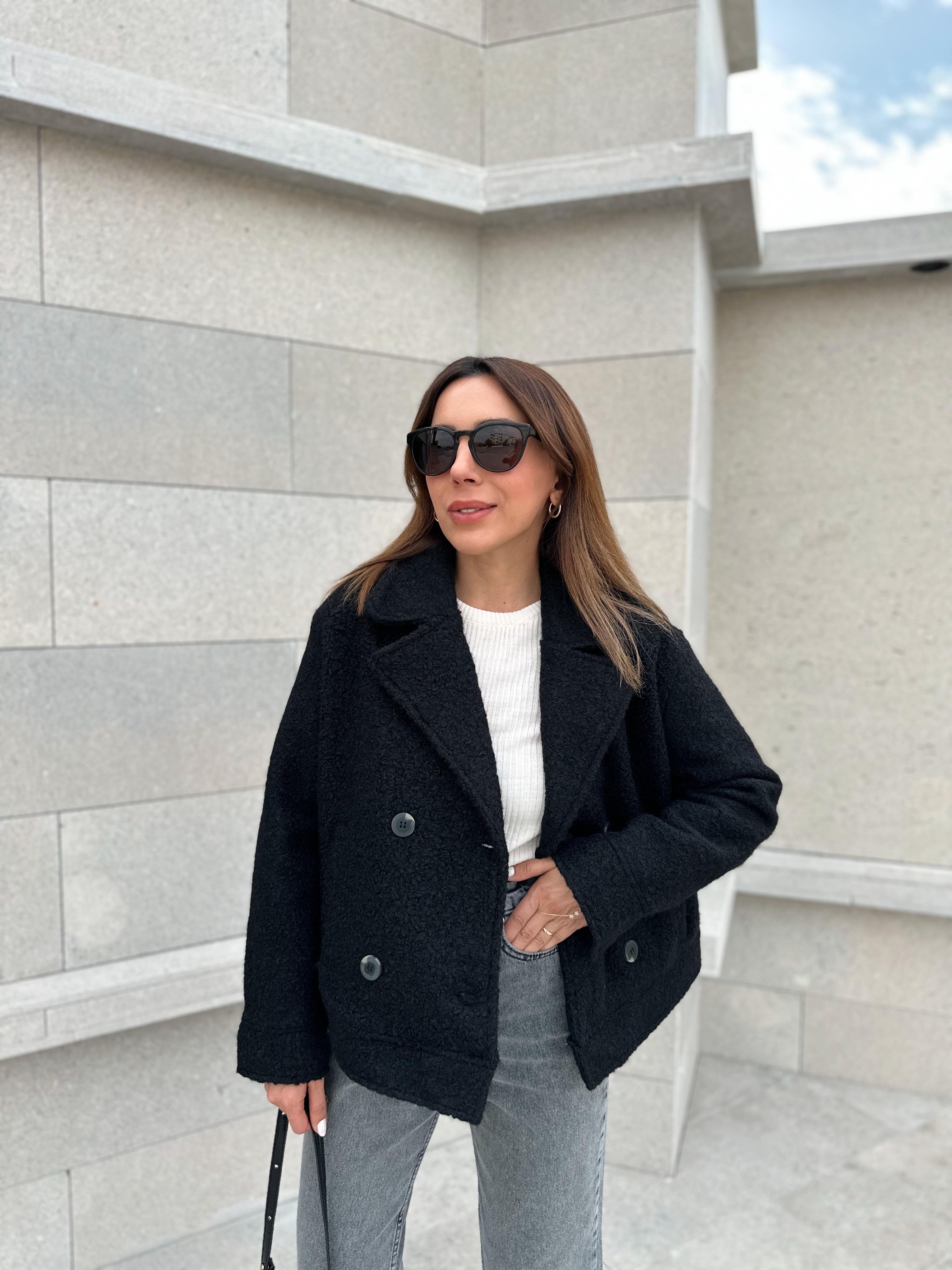 SİYAH ASTARLI KALIN BUKLET KABAN