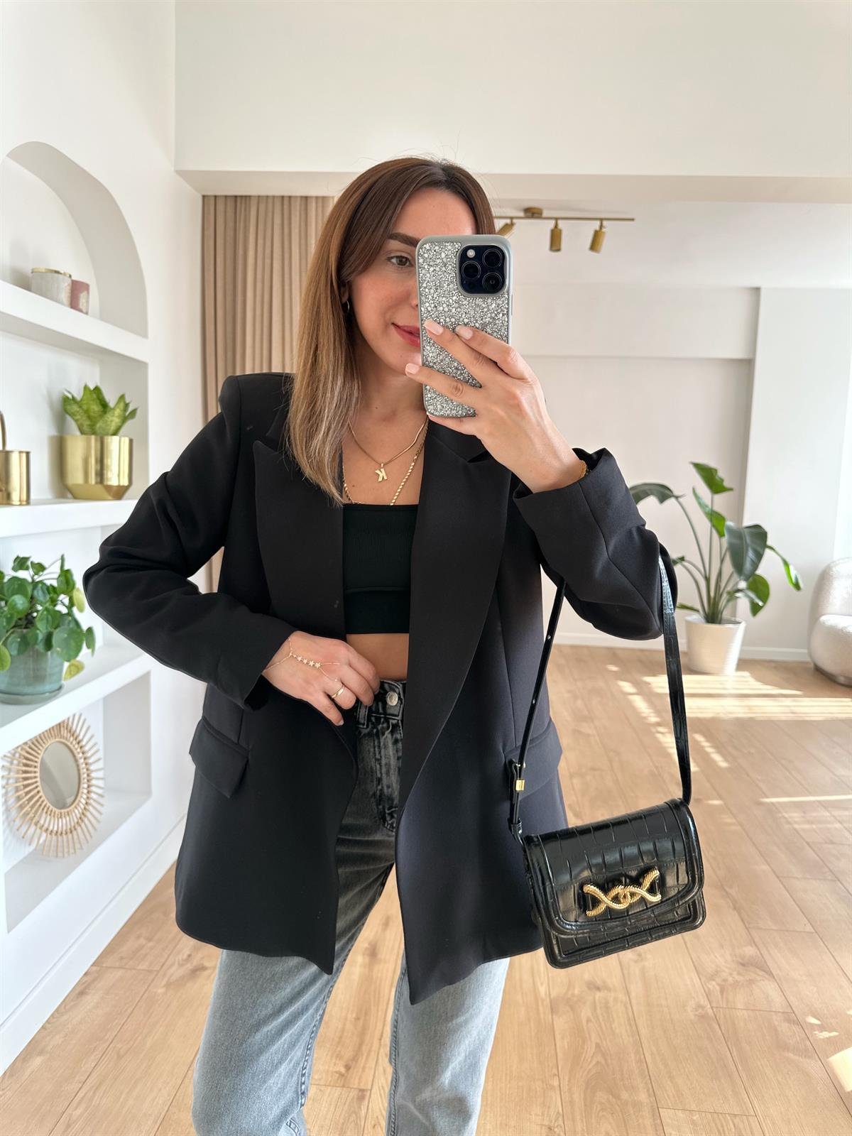 SİYAH ASTARLI OVERSIZE PREMIUM CEKET