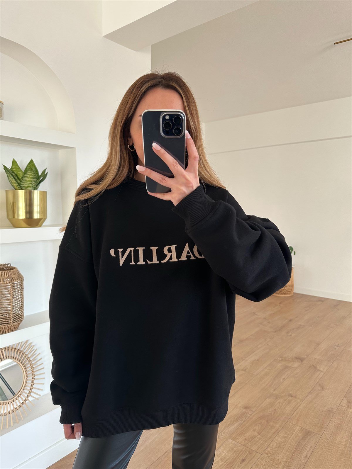 SİYAH DARLIN NAKIŞLI SWEAT