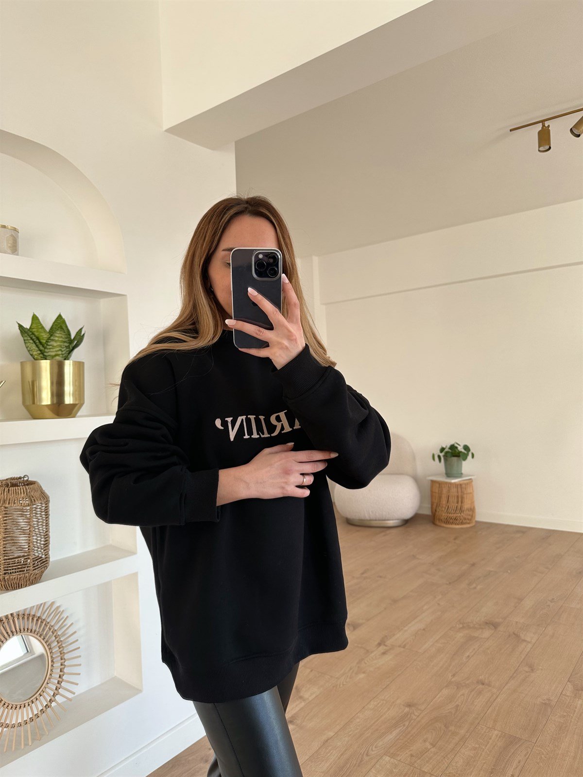 SİYAH DARLIN NAKIŞLI SWEAT
