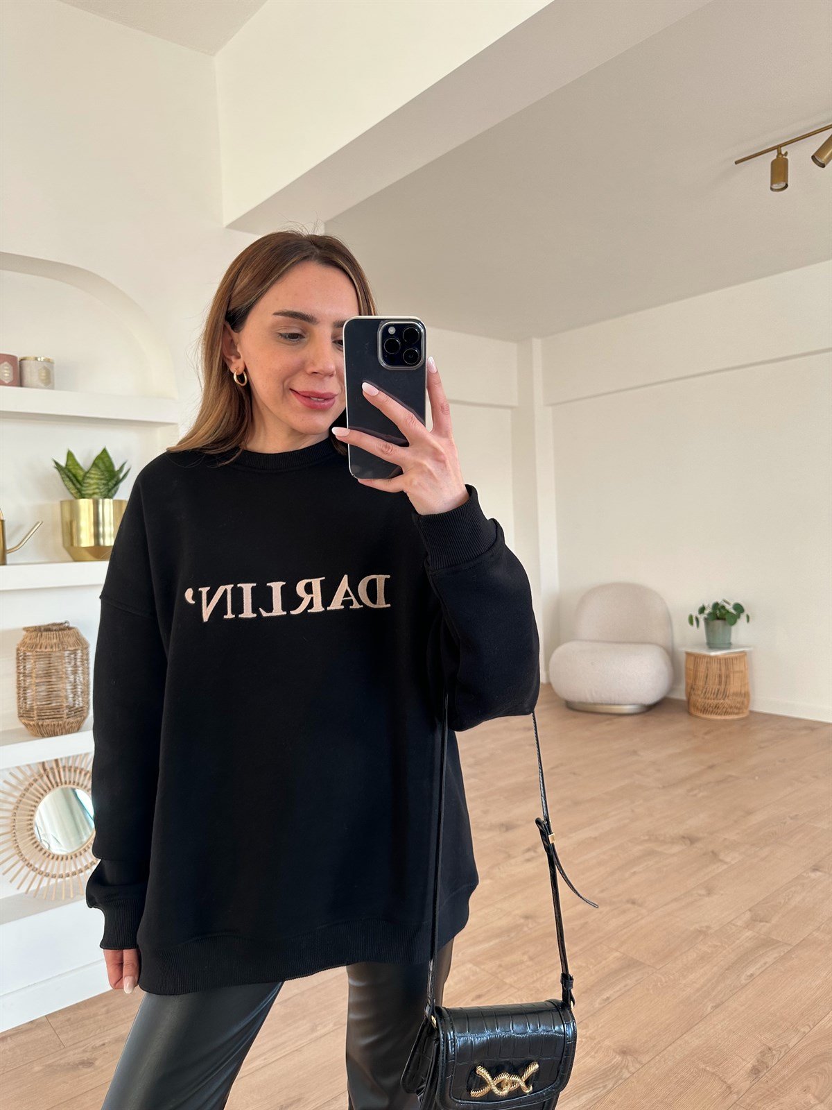 SİYAH DARLIN NAKIŞLI SWEAT