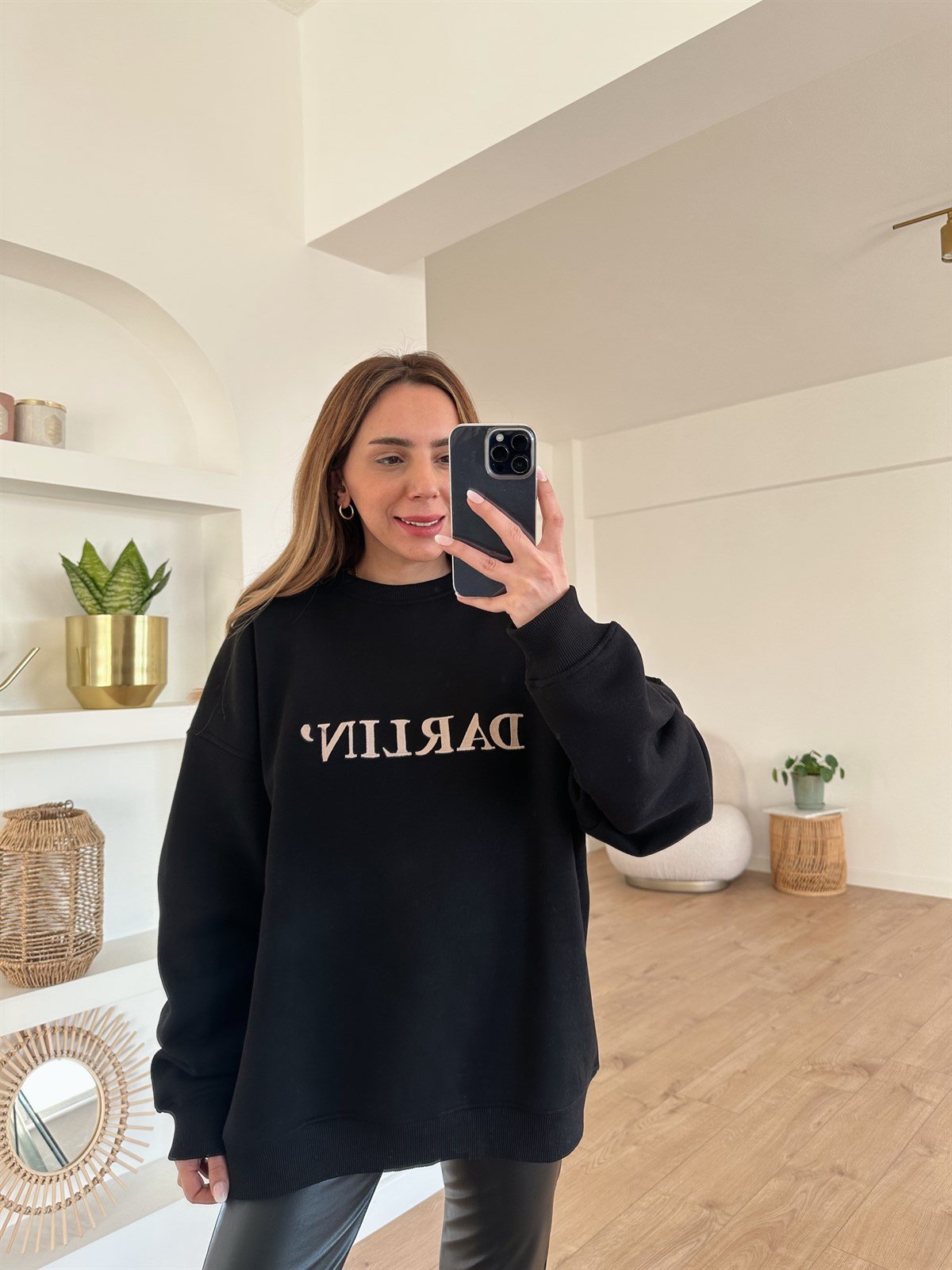 SİYAH DARLIN NAKIŞLI SWEAT