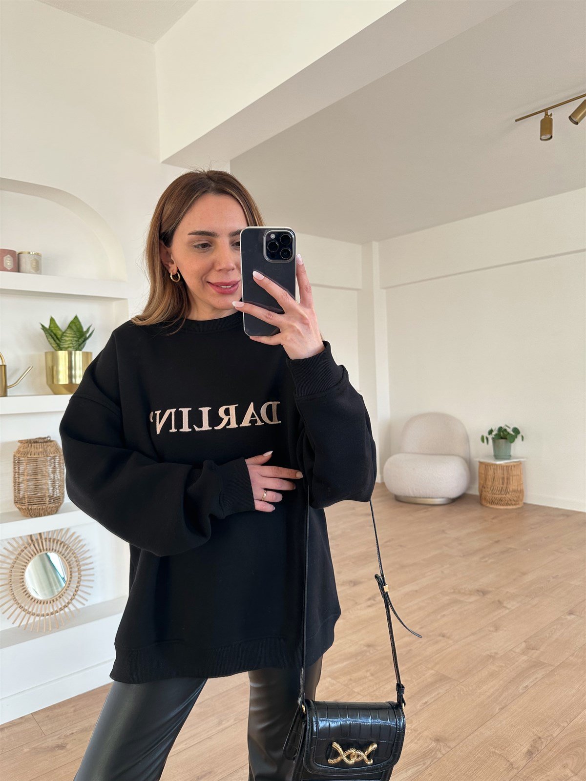 SİYAH DARLIN NAKIŞLI SWEAT