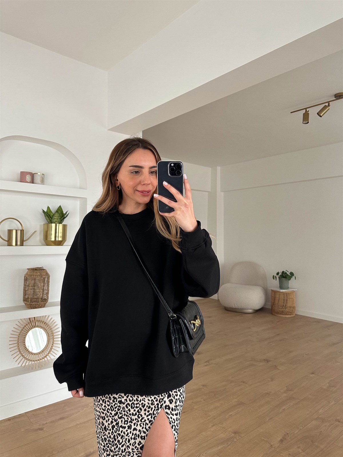 SİYAH KALIN OVERSİZE SWEAT