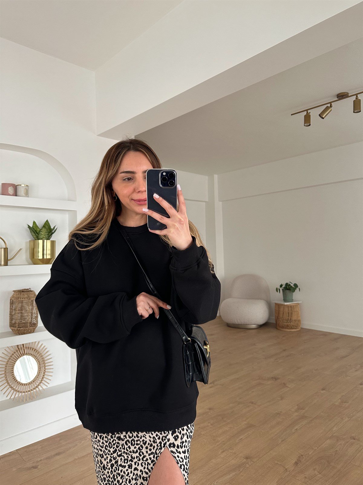 SİYAH KALIN OVERSİZE SWEAT