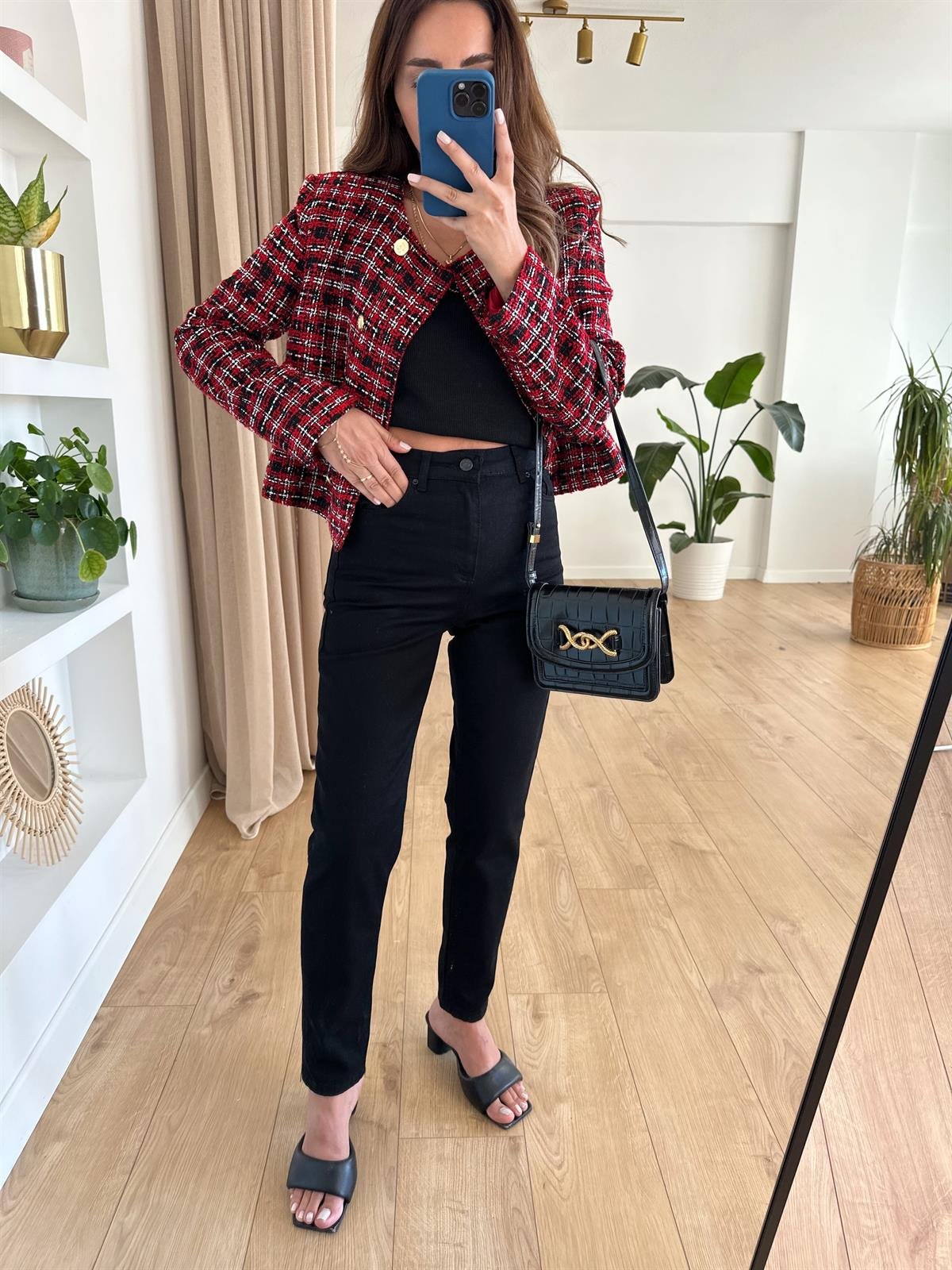 SİYAH MOTO MOM JEAN