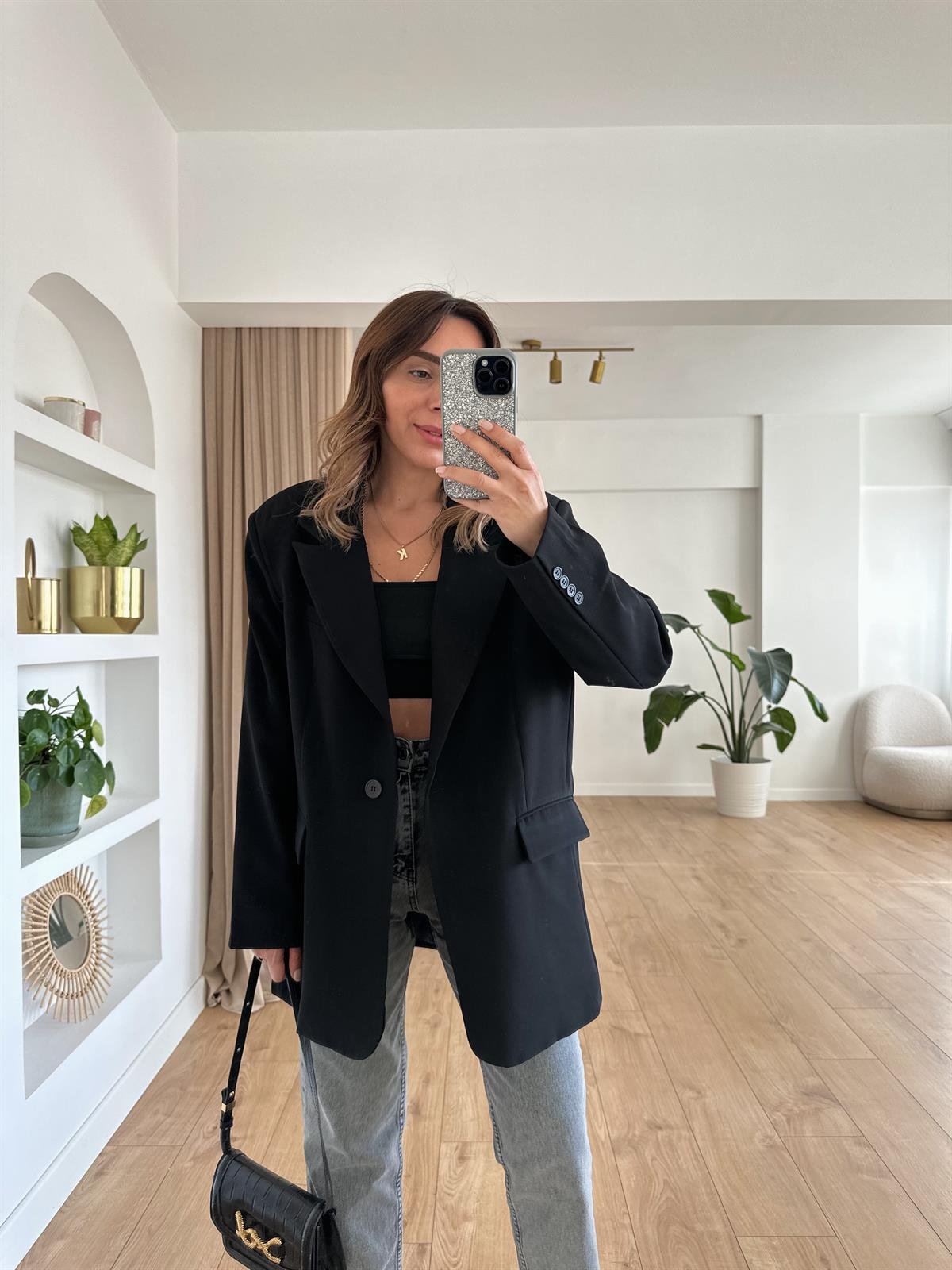 SİYAH PREMIUM ASTARLI OVERSIZE CEKET