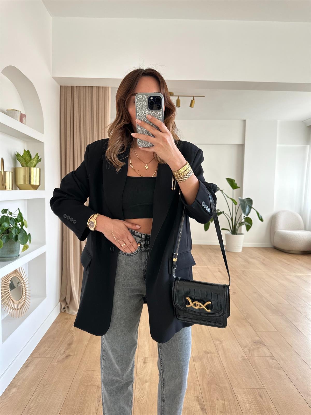 SİYAH PREMIUM ASTARLI OVERSIZE CEKET