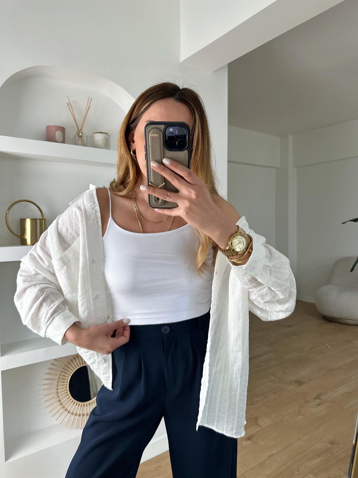 SPAGETTİ ASKILI BEYAZ CROP