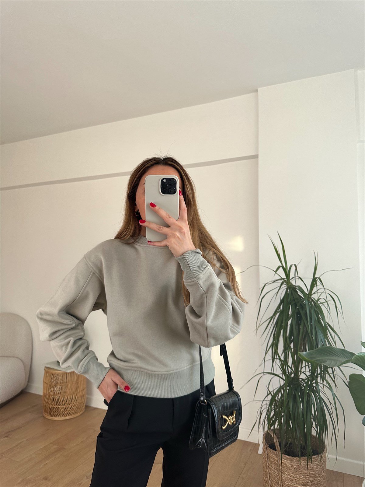 SU YEŞİLİ KALIN SWEAT