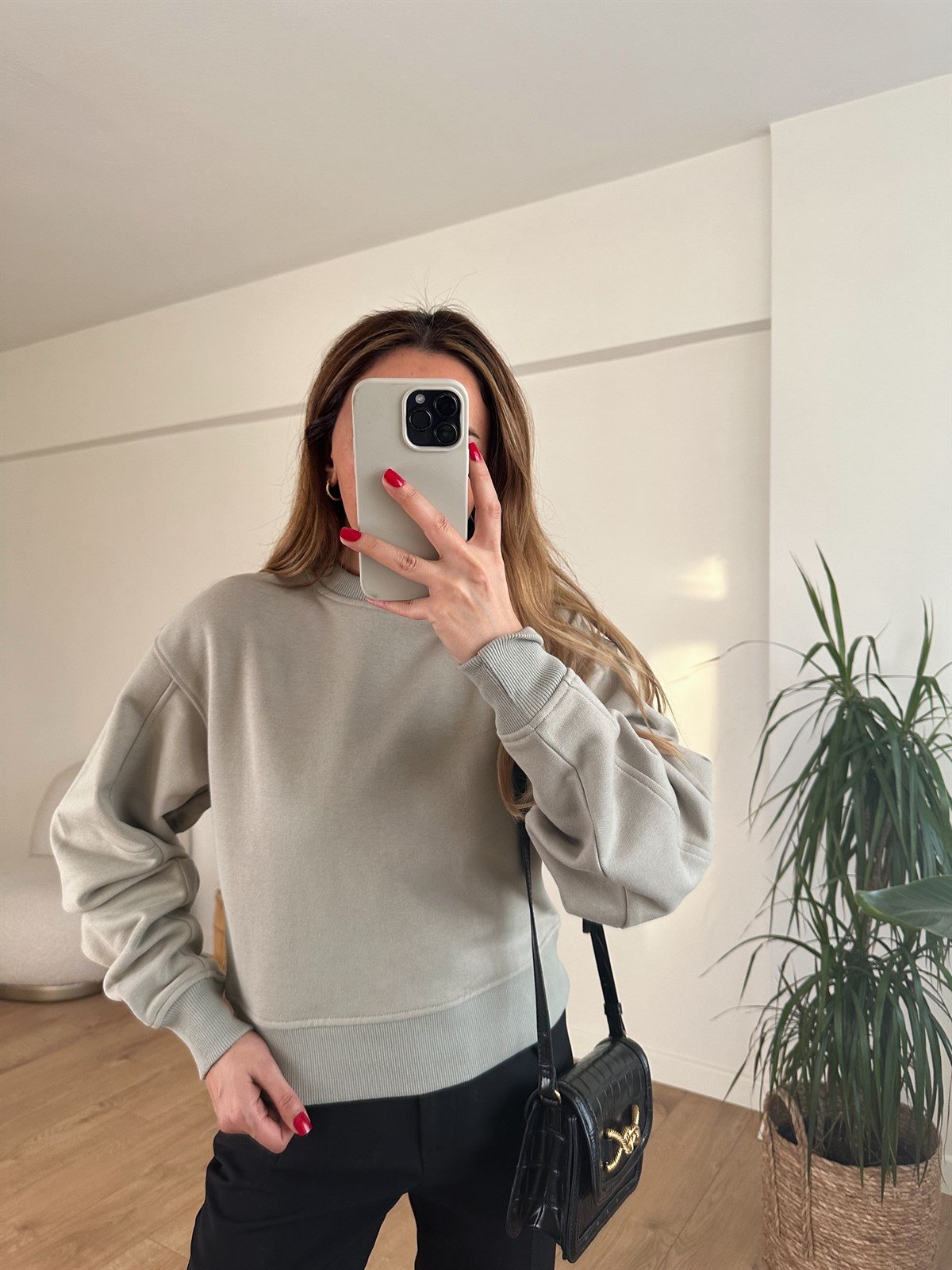 SU YEŞİLİ KALIN SWEAT