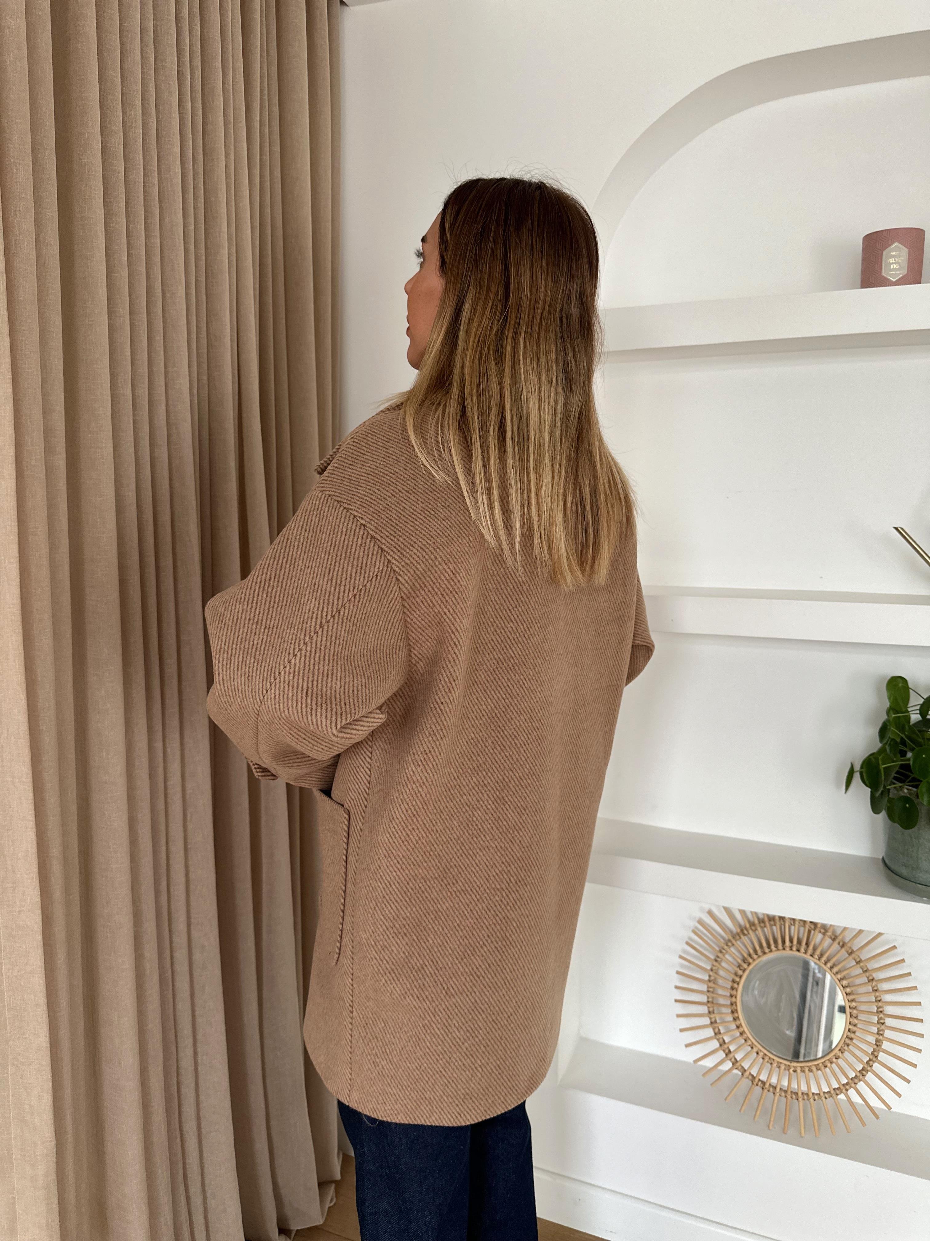 TABA  ASTARLI DÜŞÜK OMUZ OVERSIZE KABAN 
