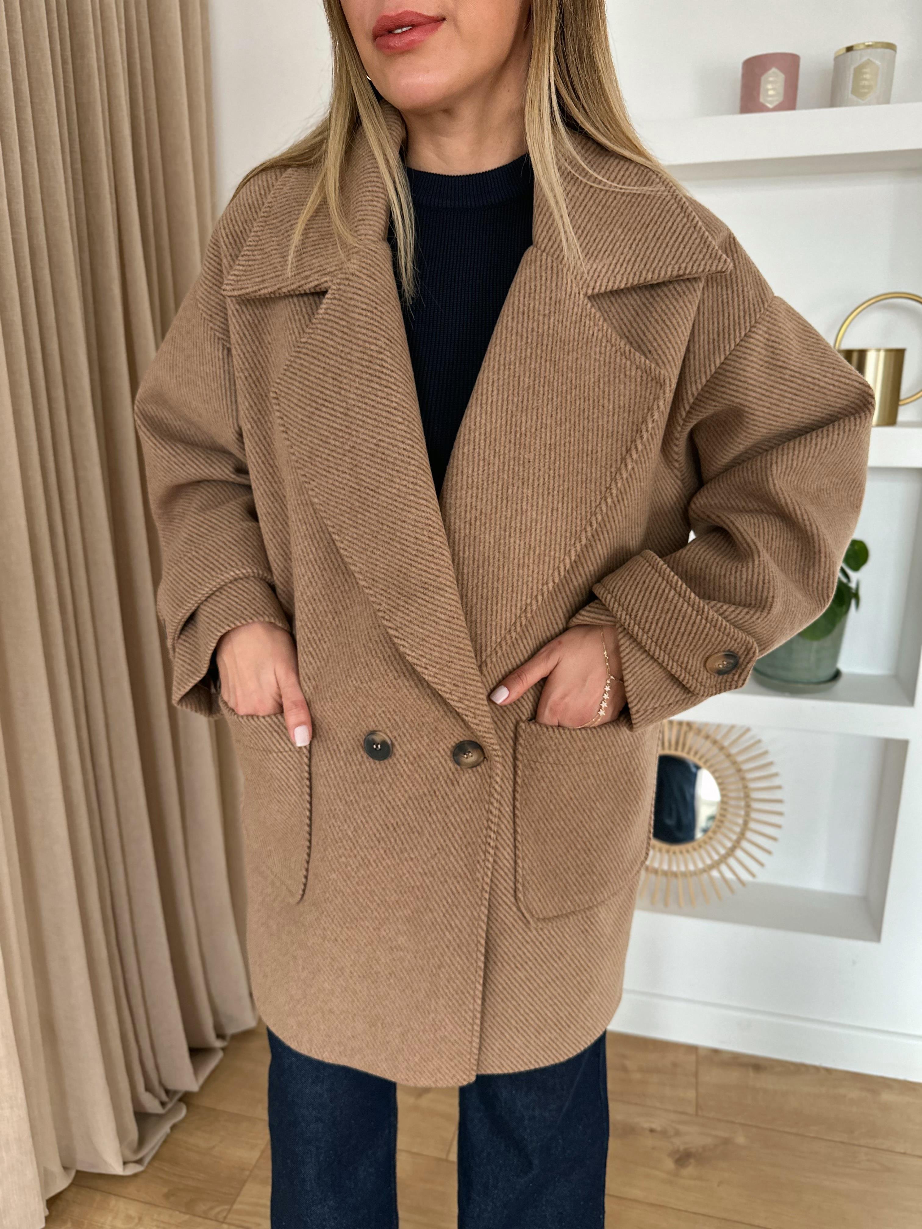 TABA  ASTARLI DÜŞÜK OMUZ OVERSIZE KABAN 