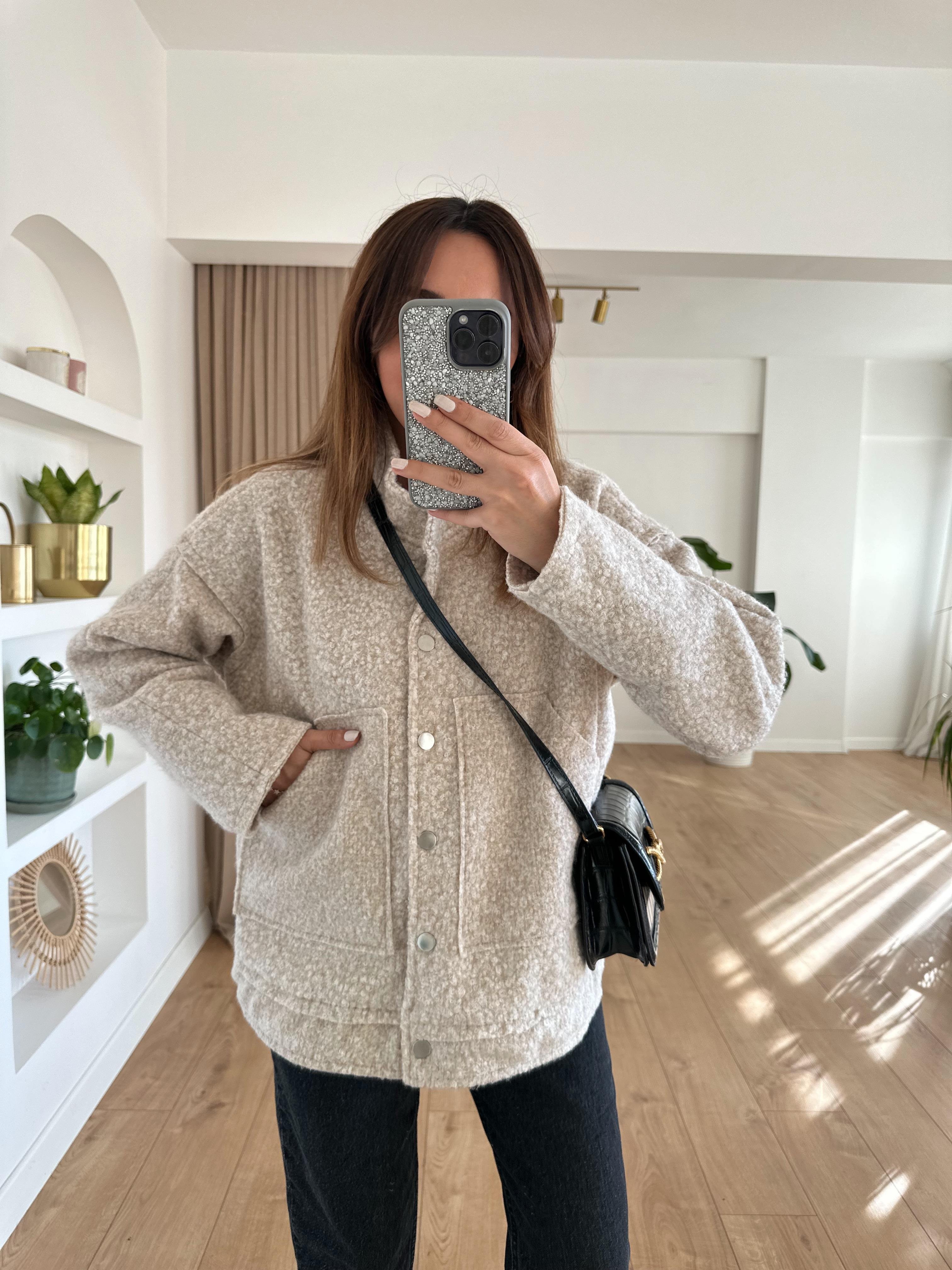 TAŞ ASTARLI BUKLET BOMBER CEKET