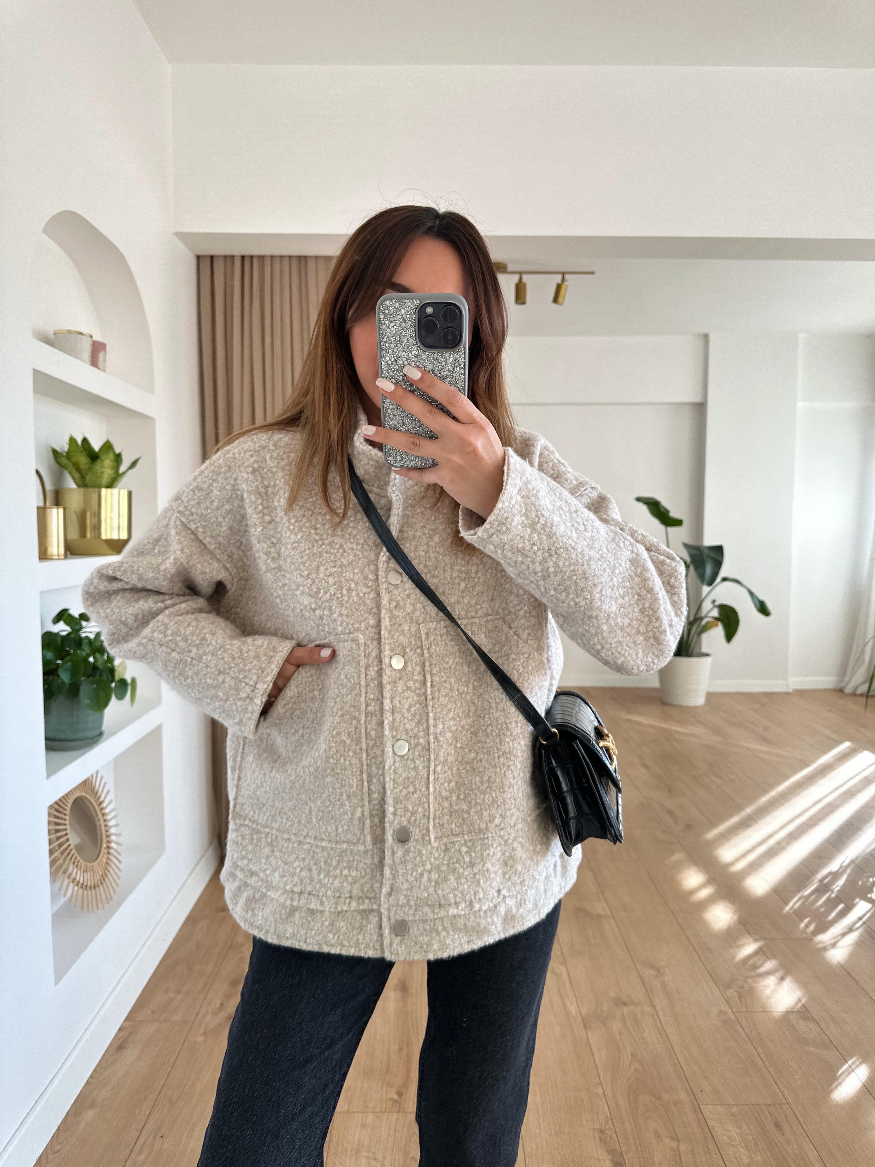 TAŞ ASTARLI BUKLET BOMBER CEKET