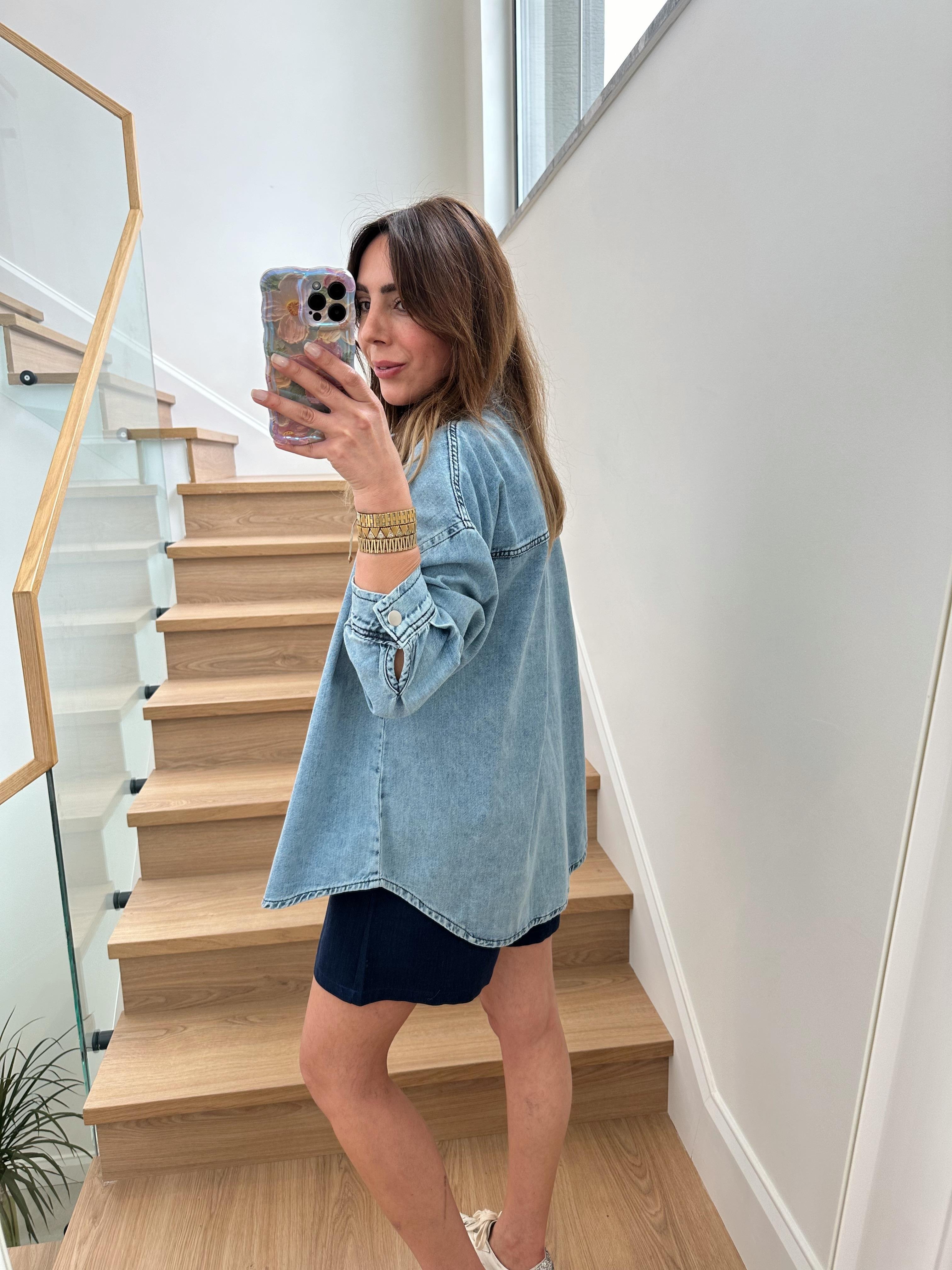 TWST MODEL TAŞLI JEAN GÖMLEK
