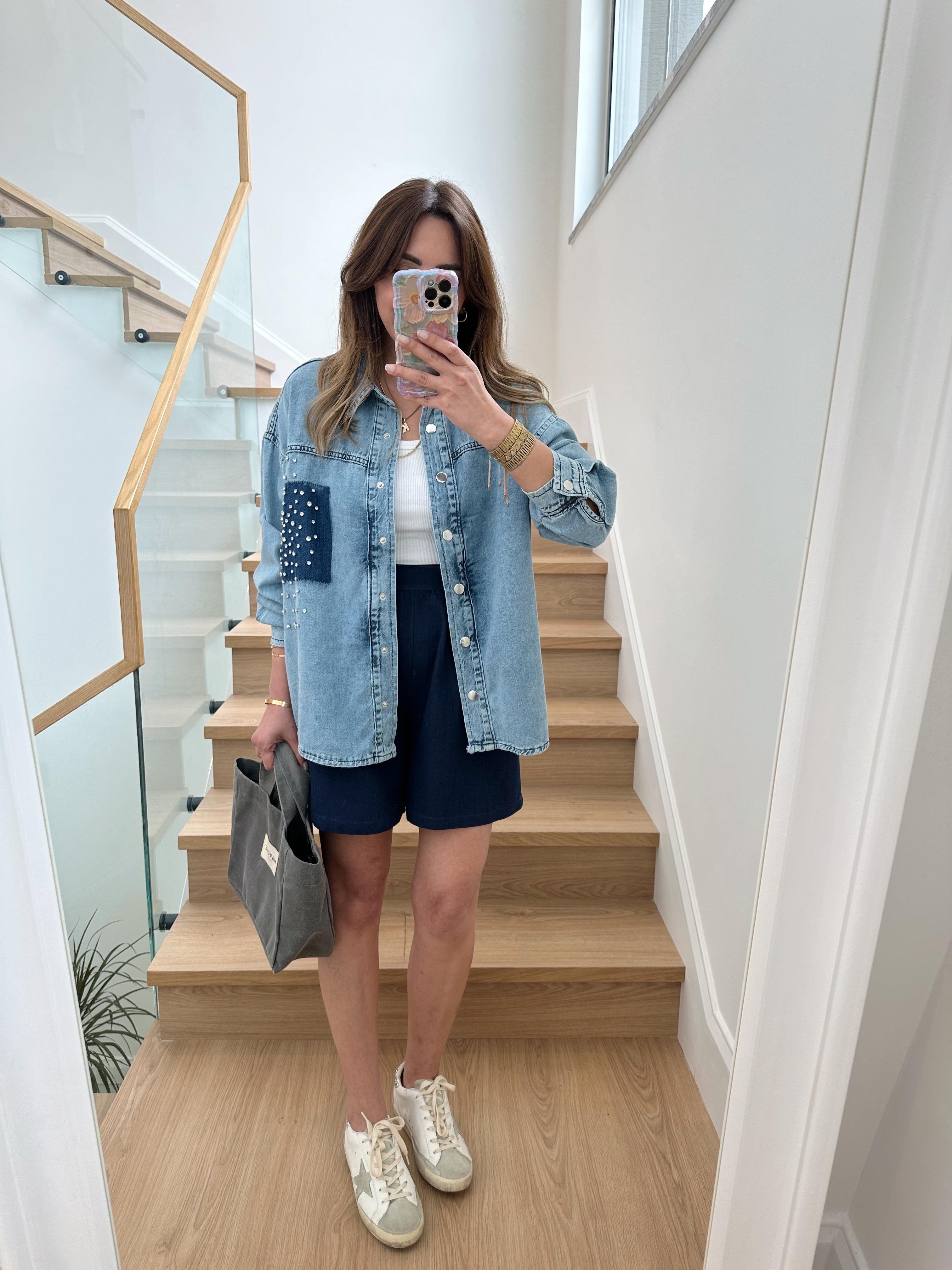 TWST MODEL TAŞLI JEAN GÖMLEK