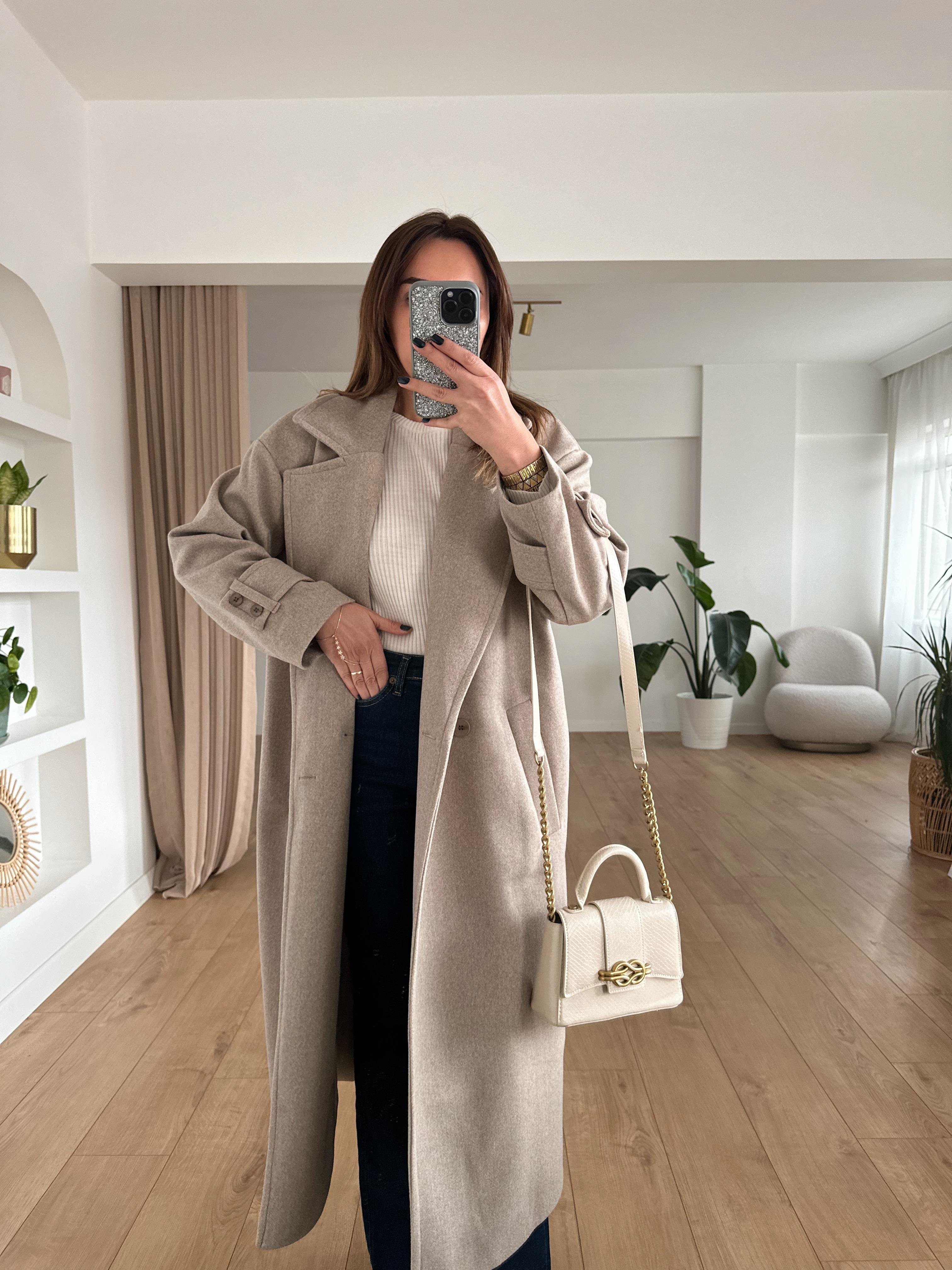 VİZON ASTARLI OVERSIZE KAŞE KABAN
