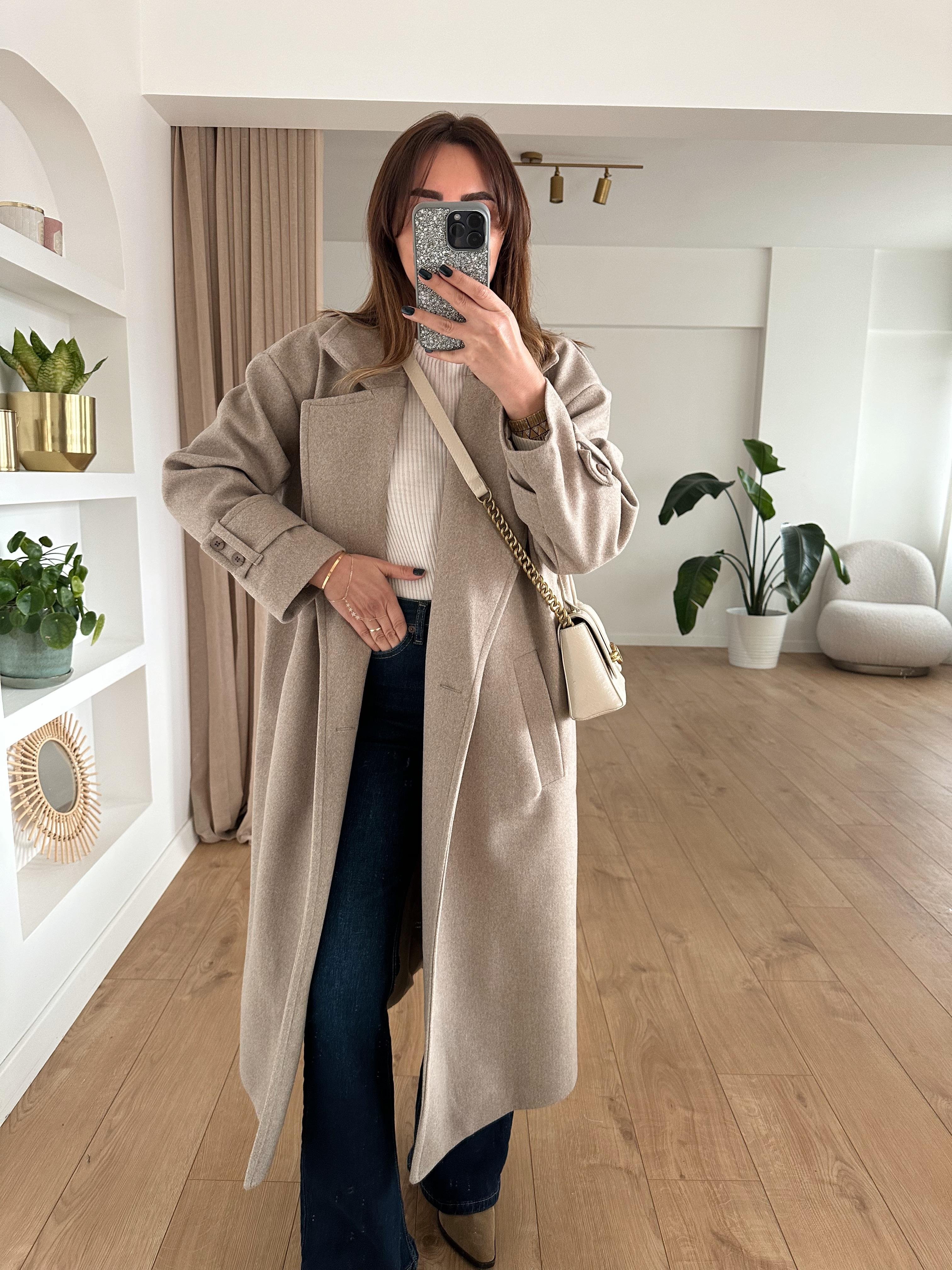 VİZON ASTARLI OVERSIZE KAŞE KABAN