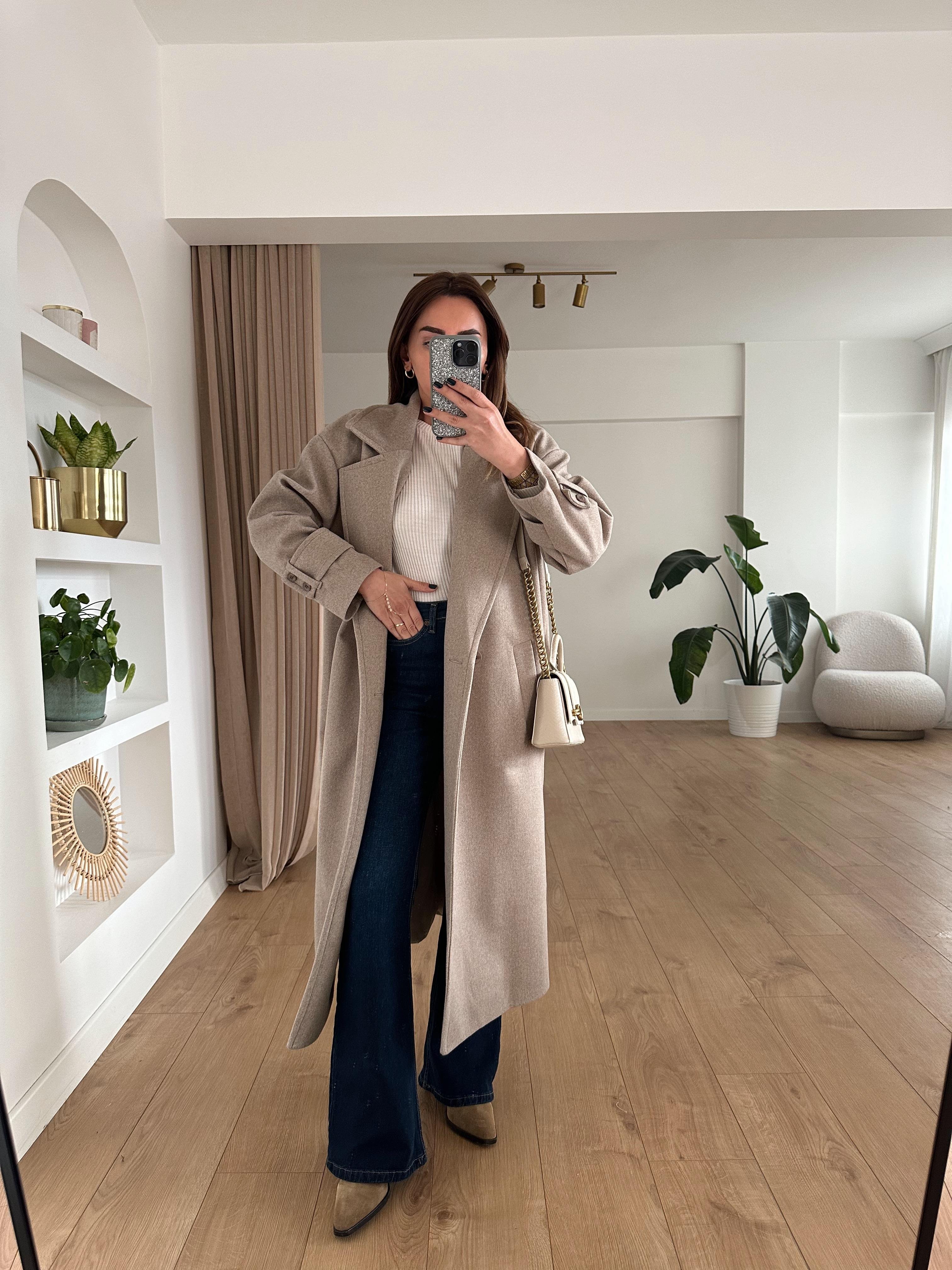 VİZON ASTARLI OVERSIZE KAŞE KABAN