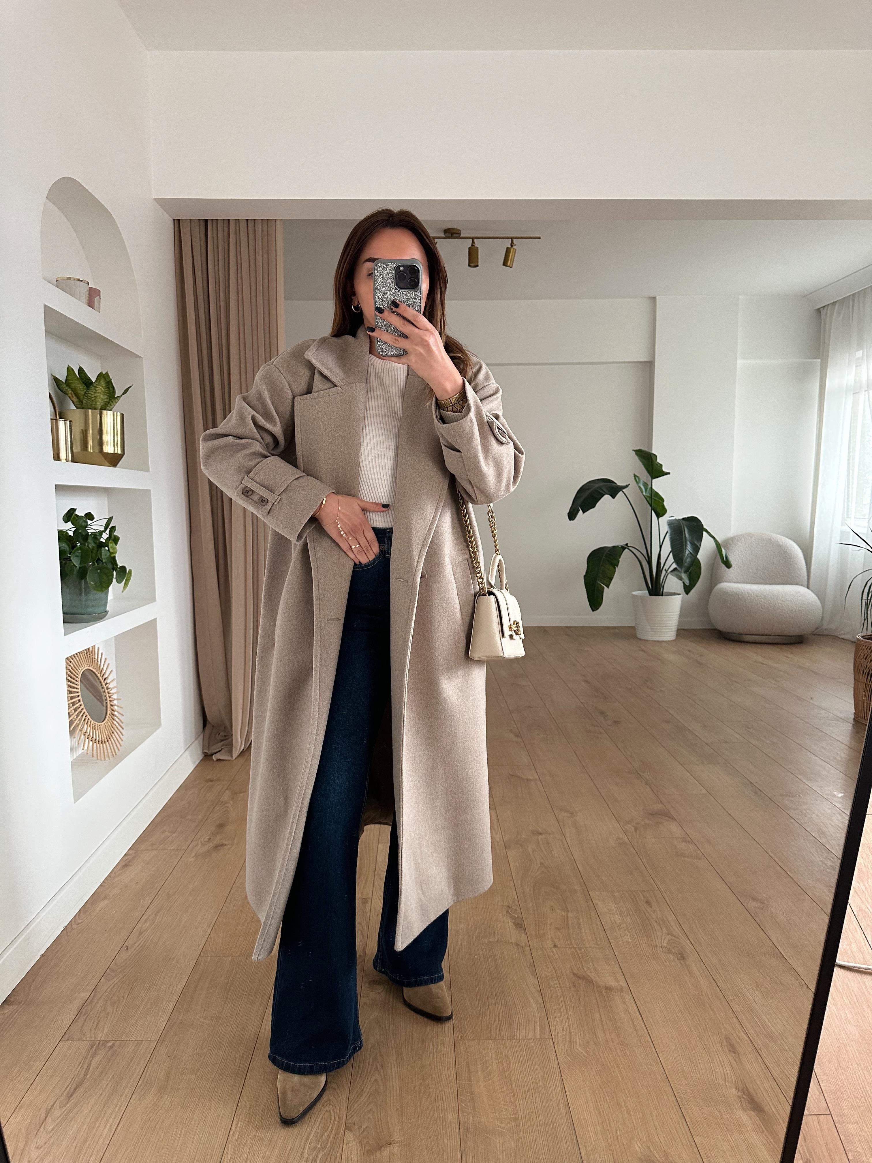 VİZON ASTARLI OVERSIZE KAŞE KABAN