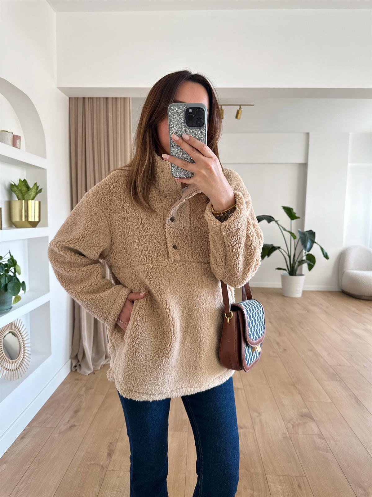VİZON RENGİ KALIN PELUŞ SWEAT