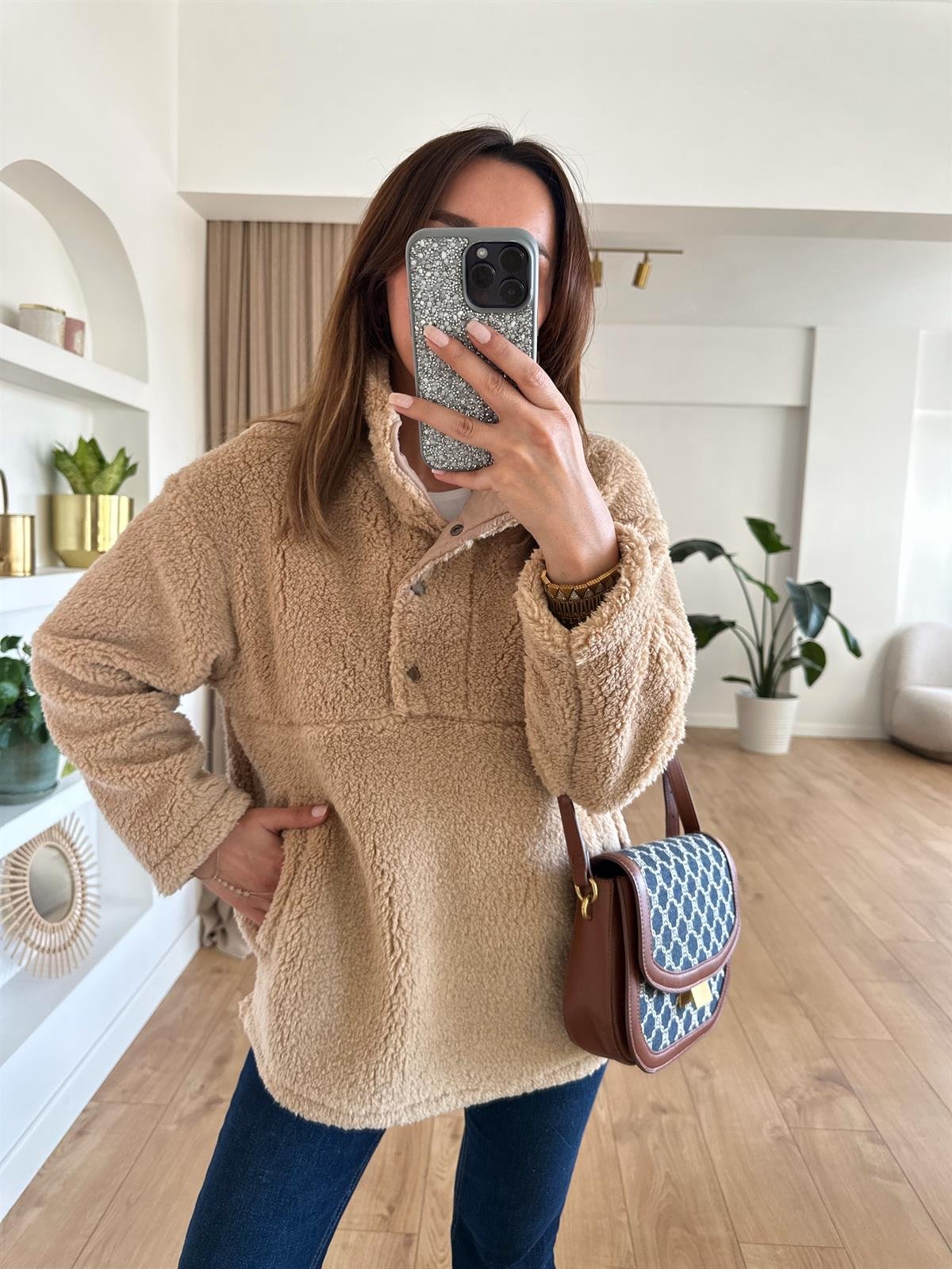 VİZON RENGİ KALIN PELUŞ SWEAT