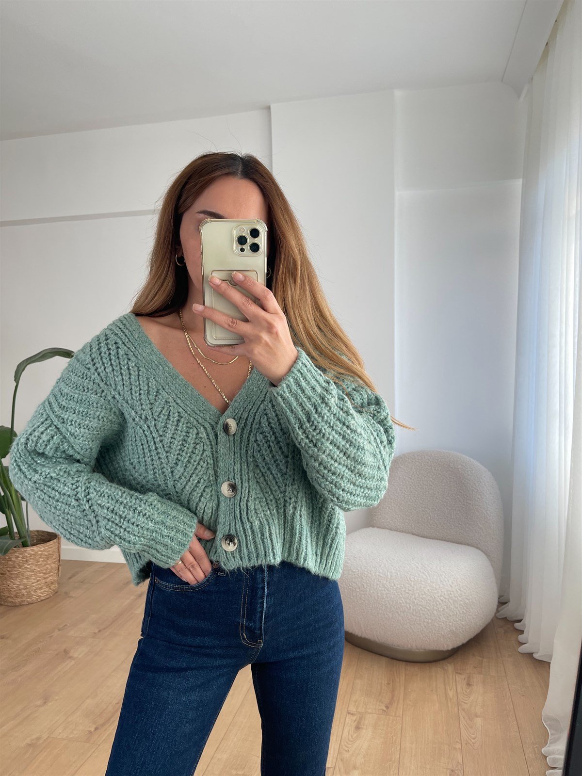 YEŞİL KALIN YUMOŞ HIRKA