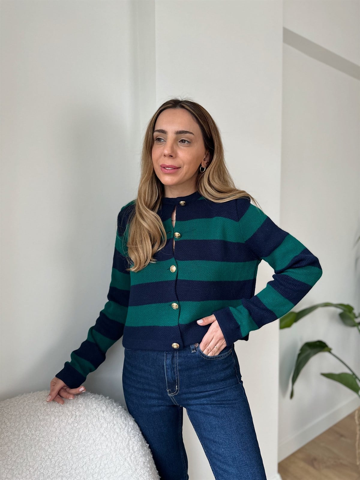 YEŞİL LACİVERT PREMIUM MİNİ HIRKA