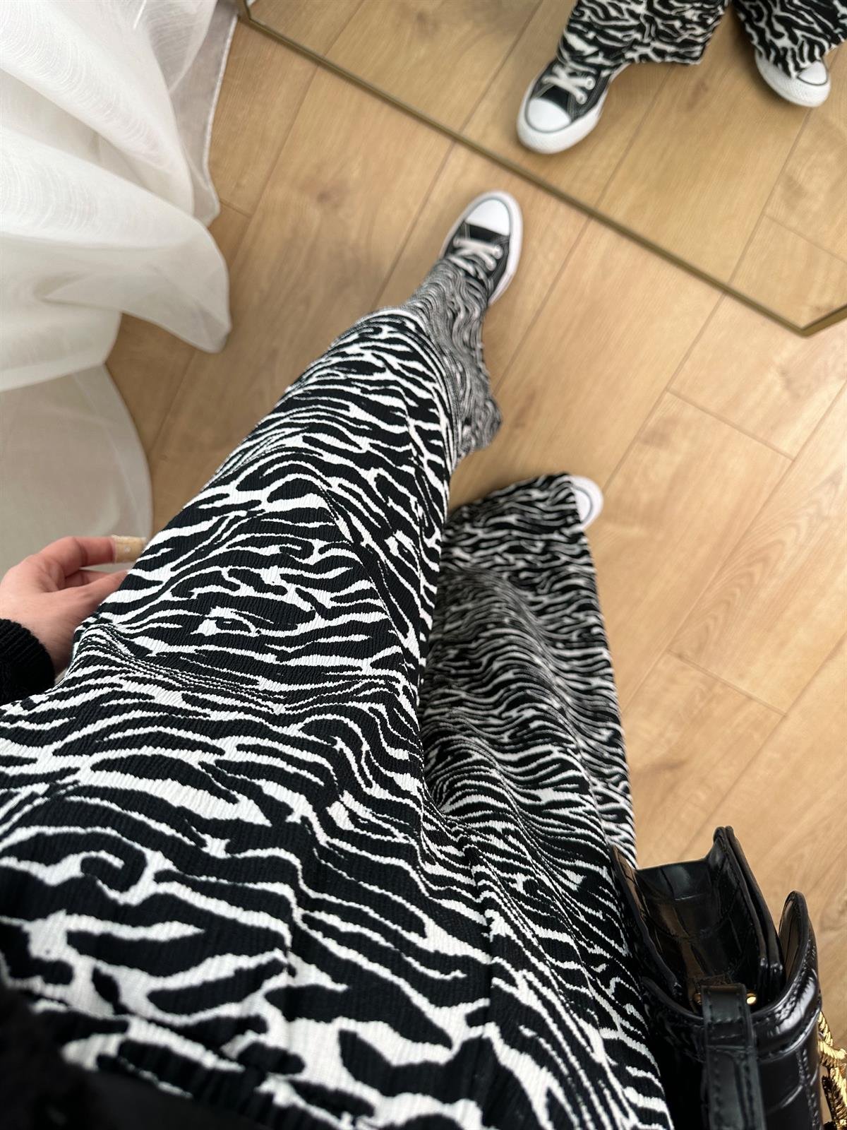 ZEBRA DESEN BELİ LASTİKLİ PANTOLON