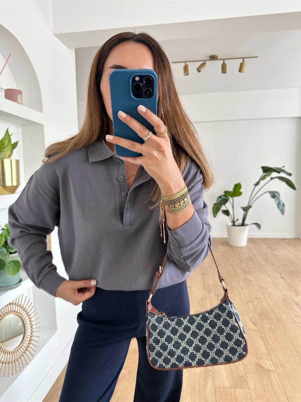 ZR GRİ POLO YAKA SWEAT