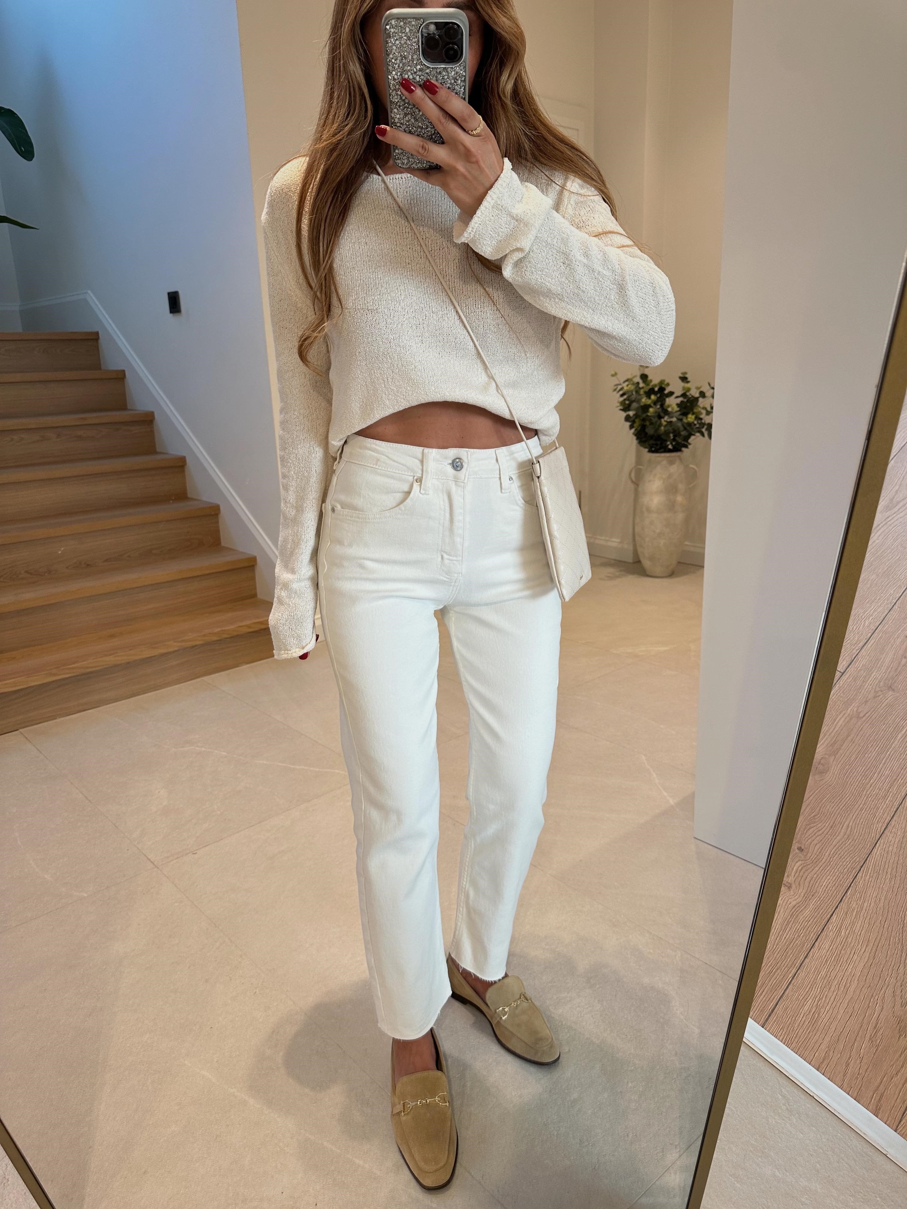 Zr Muadil  Kırık Beyaz  Boyfit Pantolon