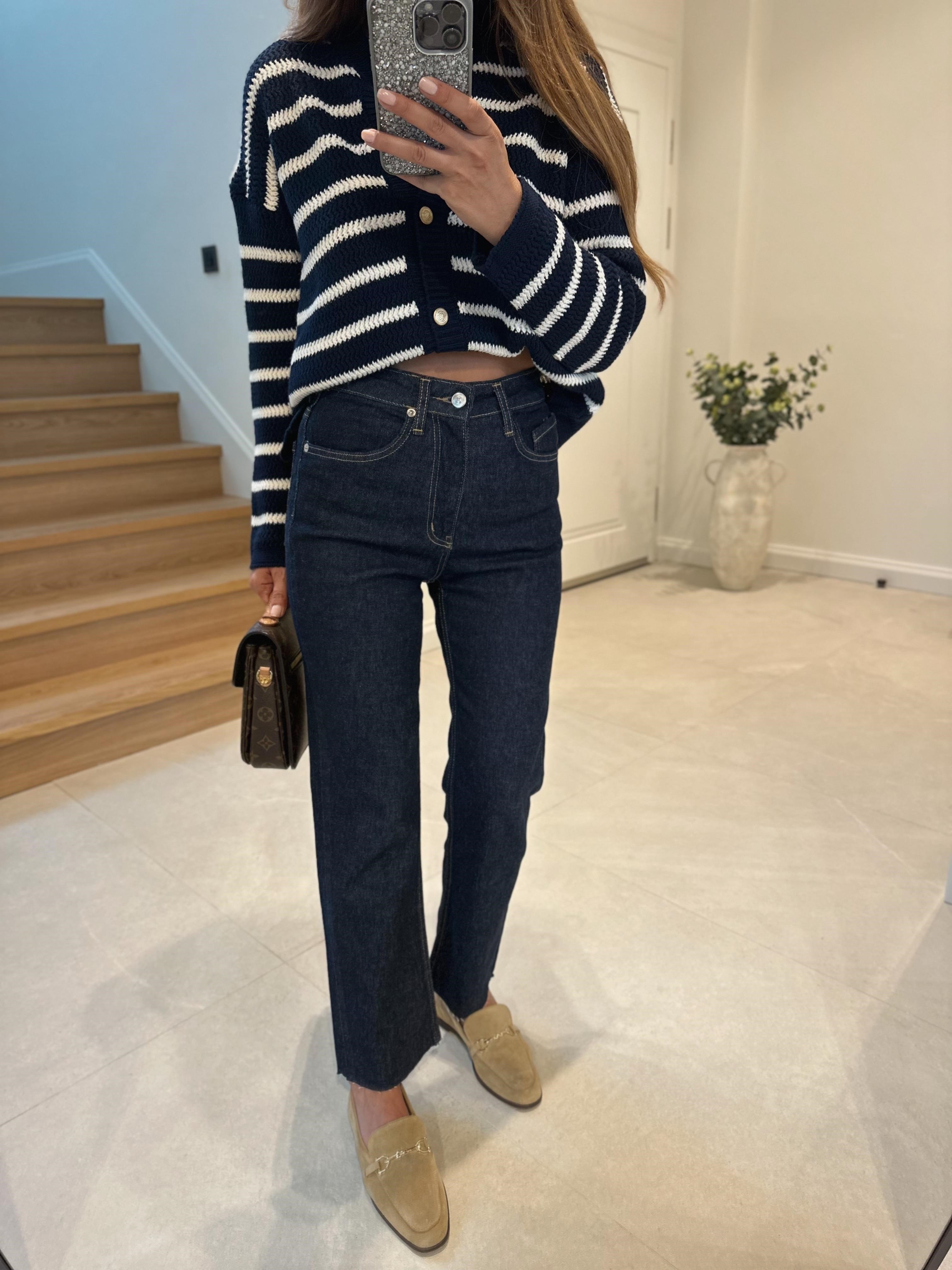 Zr Muadil Koyu Lacivert Boyfit Pantolon