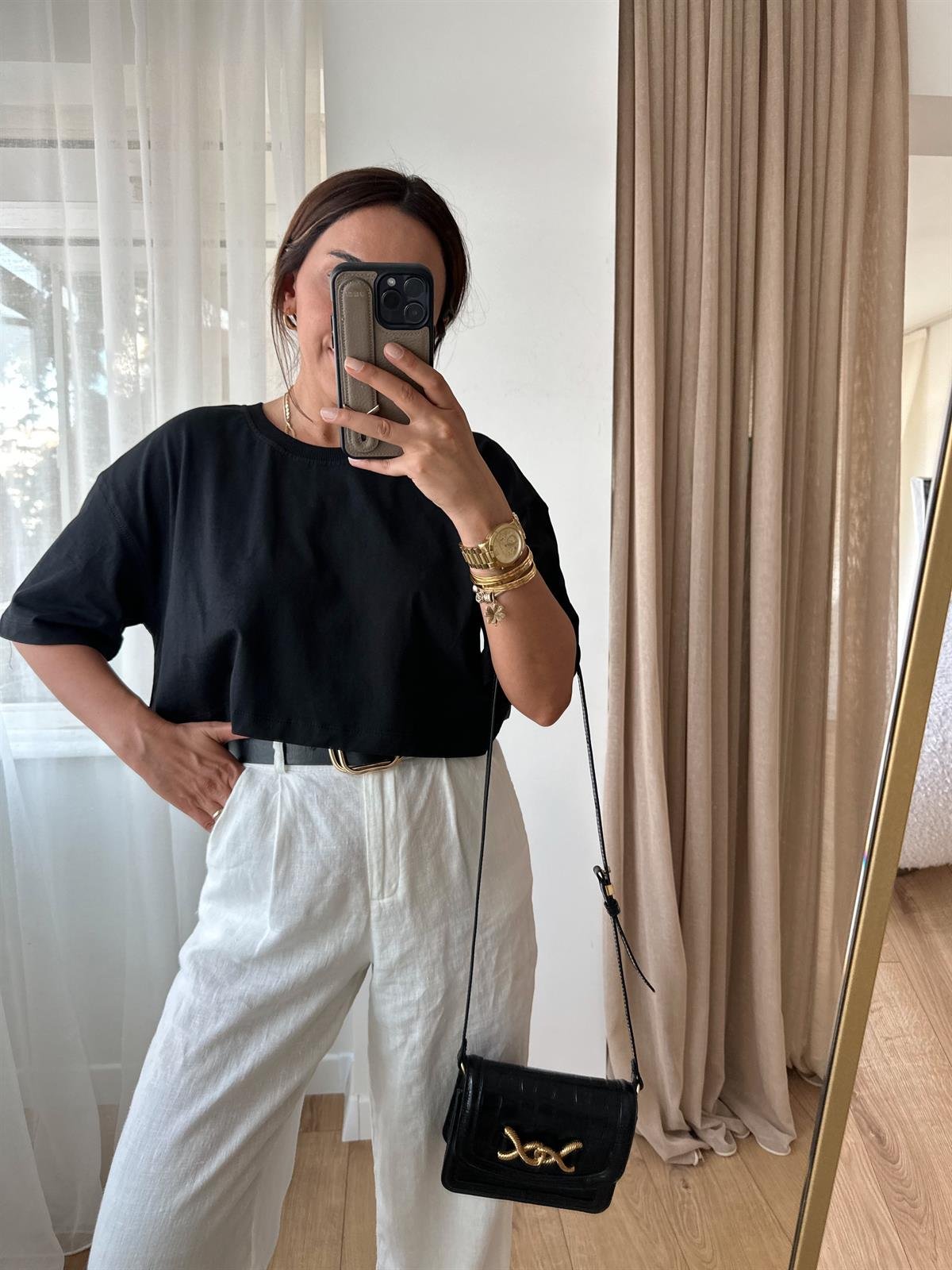 ZR SİYAH CROP TİŞÖRT