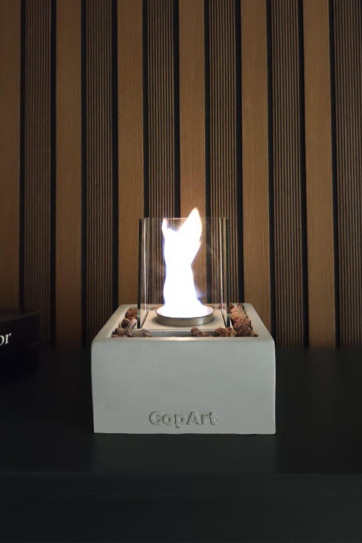 CopArt Quadrata Biyoetanol Masaüstü Şömine