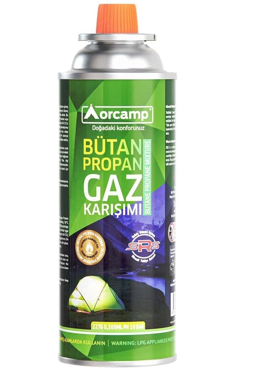KAMP MUTFAK ÜRÜNLERORCAMP001.01.0174ORCAMP KTS-227 GAZ KARTUŞU 227 GRORCAMP KTS-227 GAZ KARTUŞU 227 GR