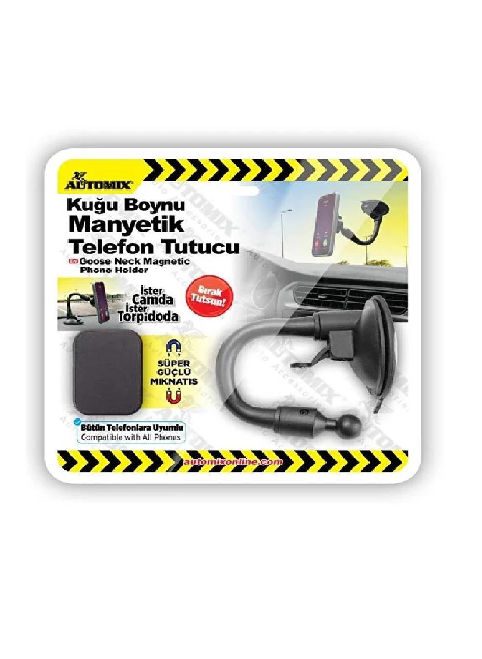 TELEFON TUTUCUAUTOMİX003.01.0304 Automix Kugu Boynu  Manyetik Telefon Tutucu  Automix Kugu Boynu  Manyetik Telefon Tutucu 
