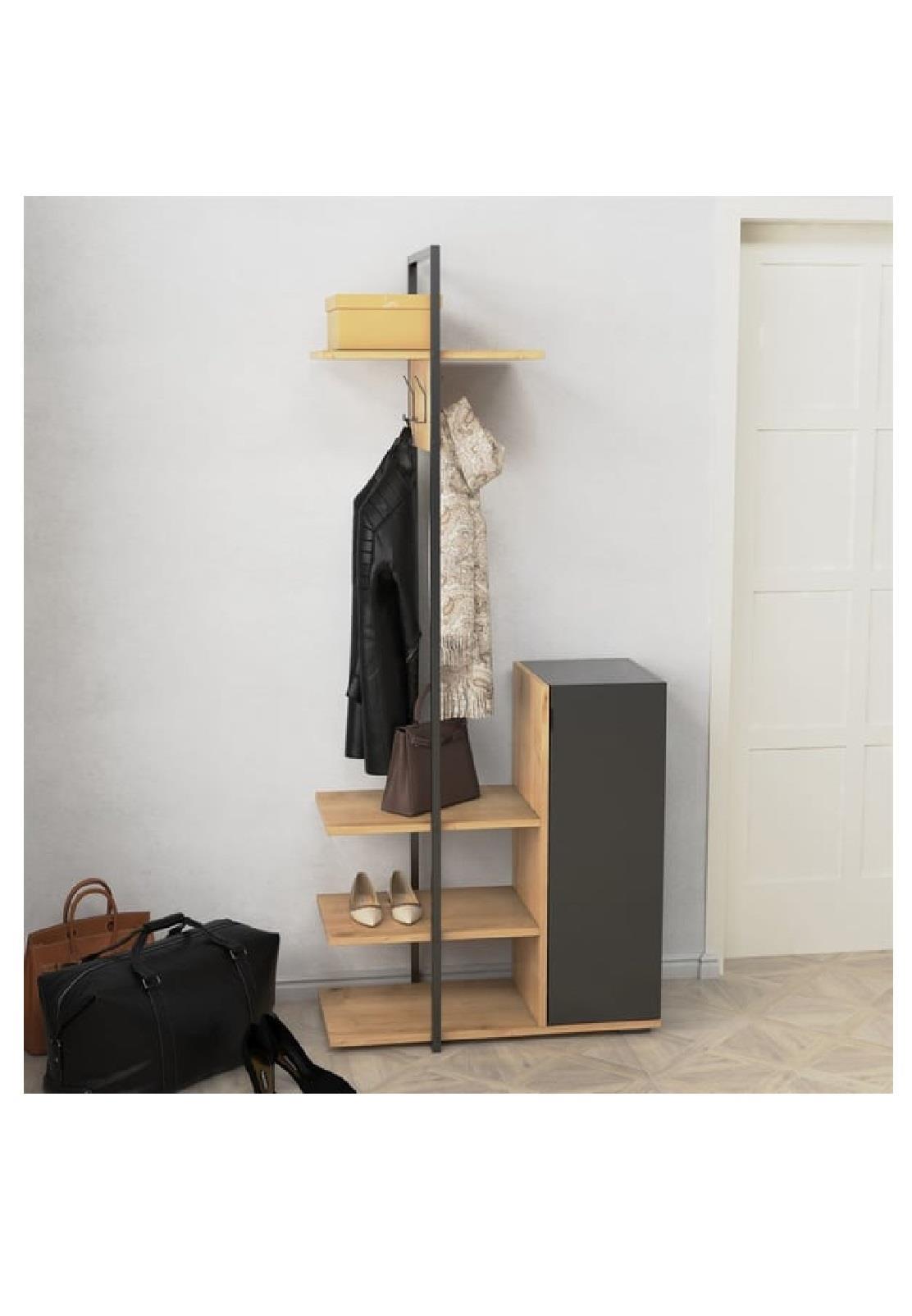 ÇOK AMAÇLI DOLAPLARLAGOMOOD004.01.0209LAGOMOOD RONE PORTMANTO ANTRASİT MEŞE LAGOMOOD RONE PORTMANTO ANTRASİT MEŞE 